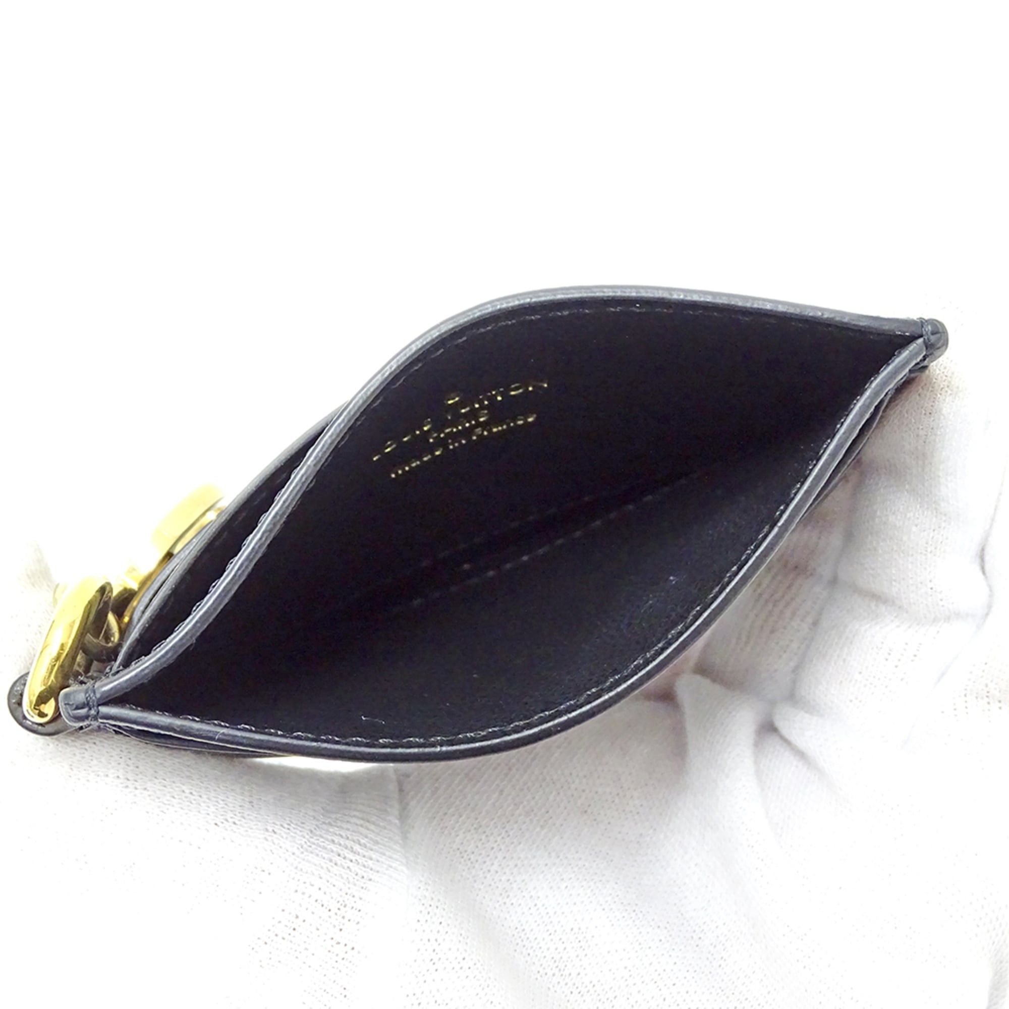 Louis Vuitton Louis Vuitton Business Card Holder/Card Case Monogram Women's Brand Portecarte Coussin Lambskin Leather Noir M82748 Black Size ONE SIZE - 4 Thumbnail