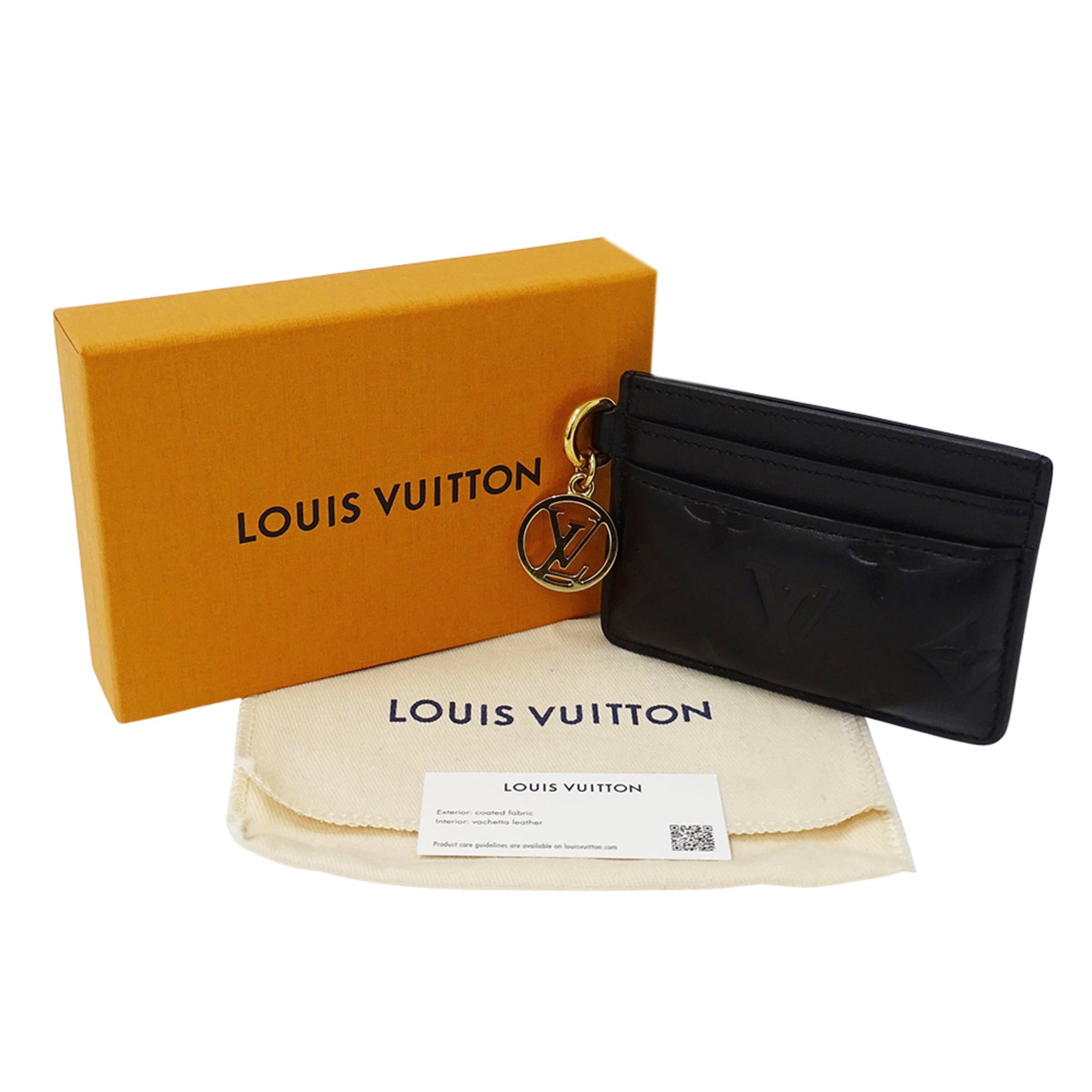 Louis Vuitton Louis Vuitton Business Card Holder/Card Case Monogram Women's Brand Portecarte Coussin Lambskin Leather Noir M82748 Black Size ONE SIZE - 6 Thumbnail