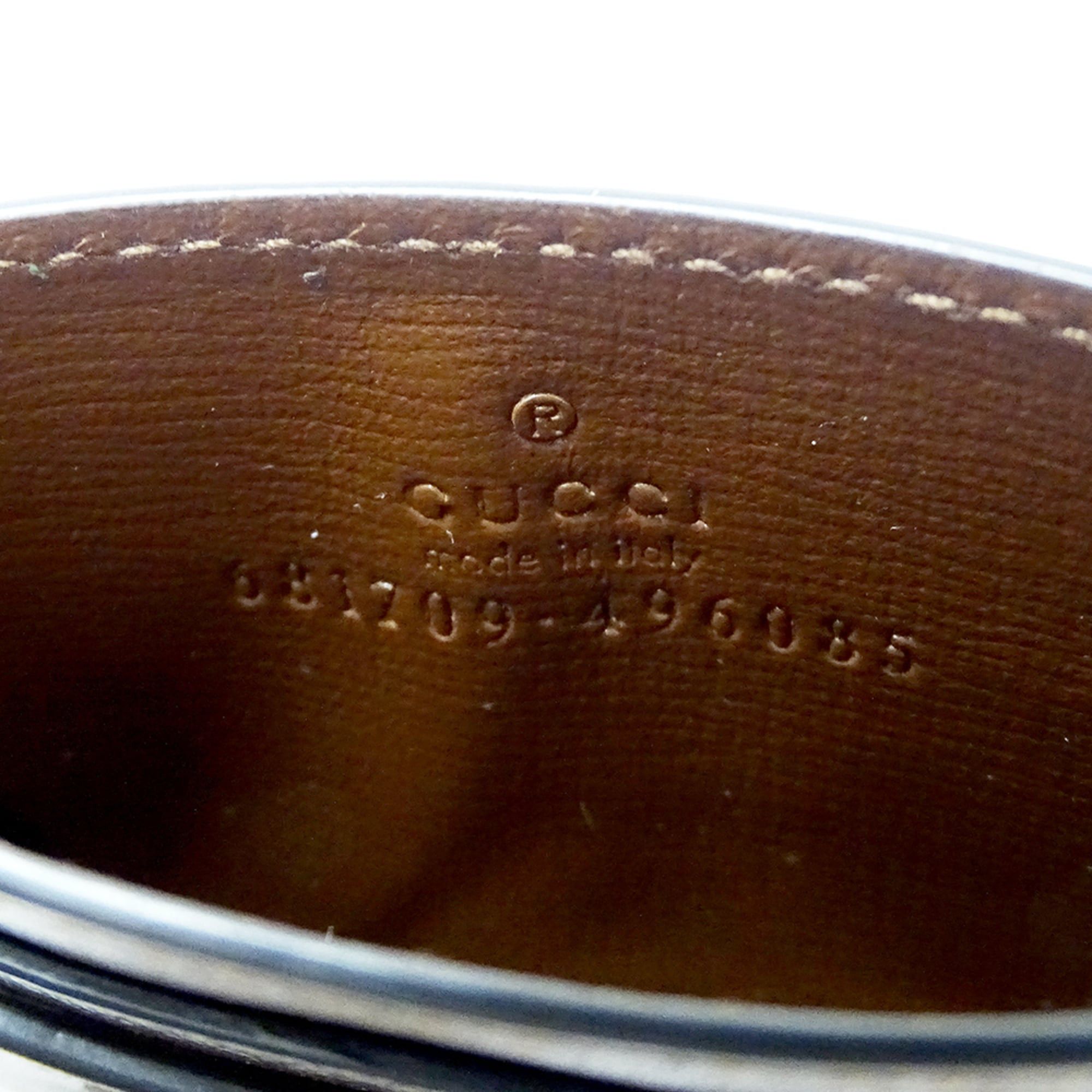 Gucci Gucci & Balenciaga collaboration business card holder/card case for women and men, featuring GG canvas leather in brown beige, item number 681709. Size ONE SIZE - 4 Thumbnail