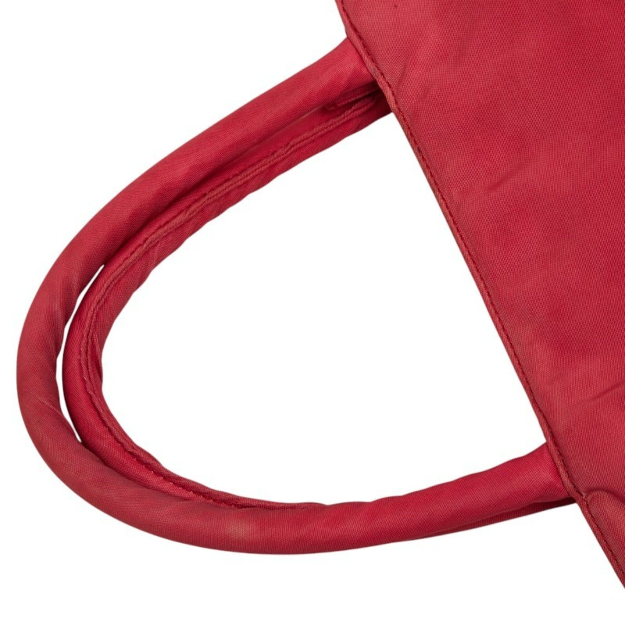 Prada Prada Triangle Logo Plate Handbag, Pink Nylon, Women's PRADA Size ONE SIZE - 10 Thumbnail