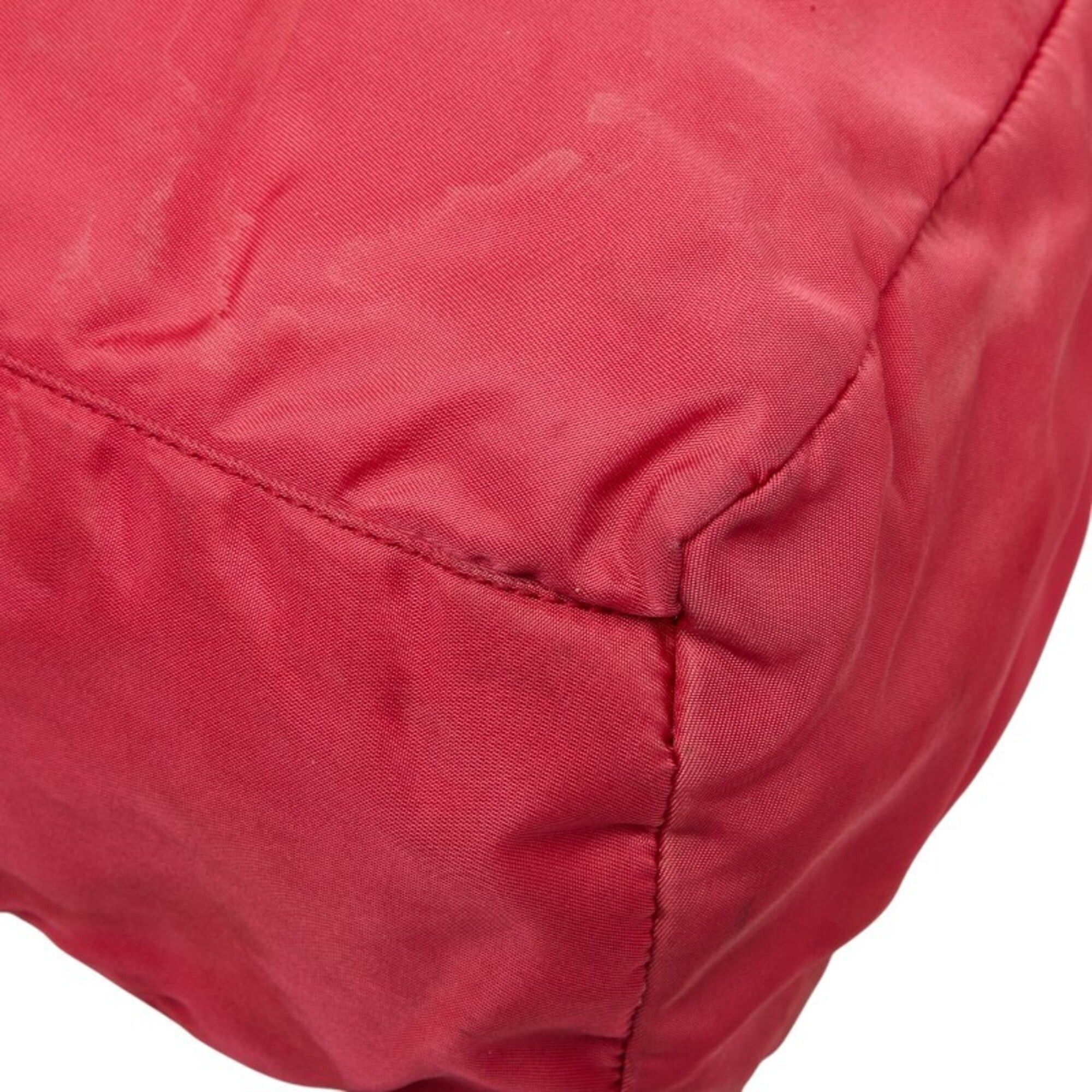 Prada Prada Triangle Logo Plate Handbag, Pink Nylon, Women's PRADA Size ONE SIZE - 6 Thumbnail