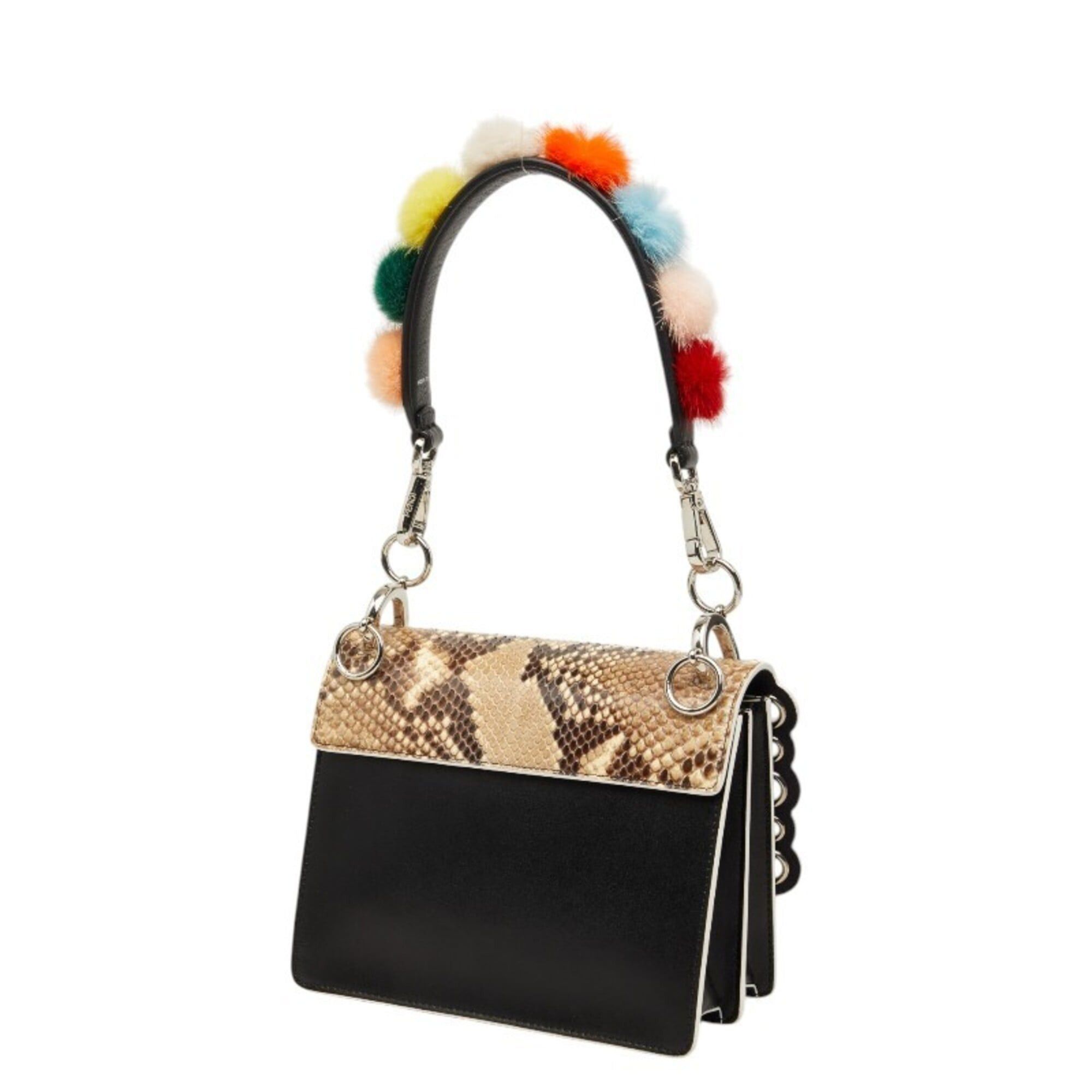 Fendi Fendi Kanai Mini Handbag Chain Shoulder Bag 2WAY 8M0381 Black Brown Leather Women's FENDI Size ONE SIZE - 2 Thumbnail