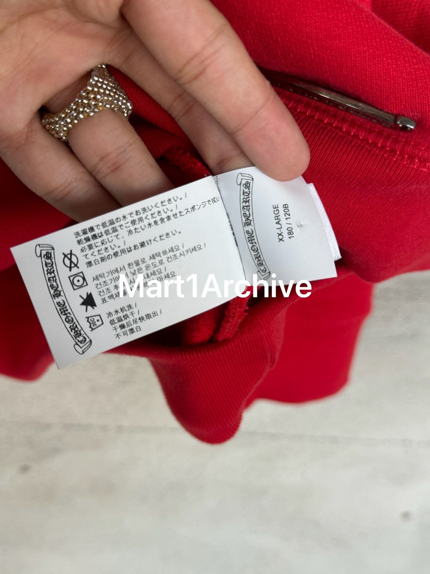 Chrome Hearts Chrome Hearts Red Cross Logo Hoodie Size XXL Size US XXL / EU 58 / 5 - 9 Thumbnail