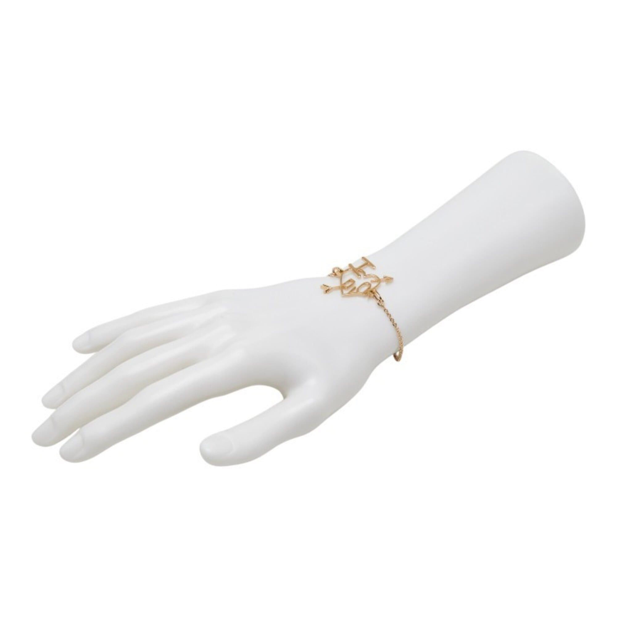 Dior Christian Dior Dior Heart Arrow Bracelet, Gold Plated, Women's Size ONE SIZE - 7 Thumbnail