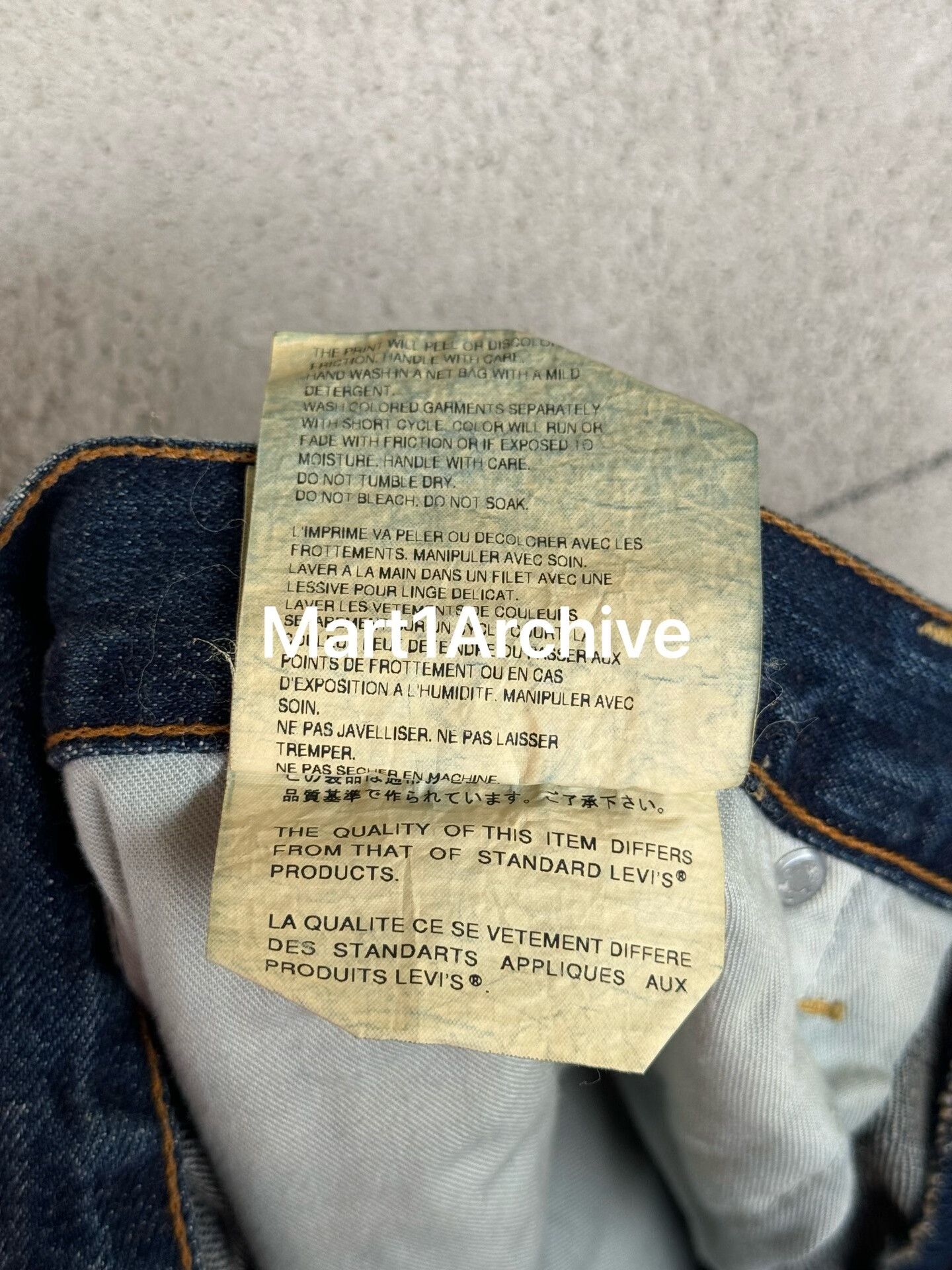 Junya Watanabe × Levi's Junya Watanabe x Levi's Poem Print Jeans US 33 Size US 33 - 10 Thumbnail
