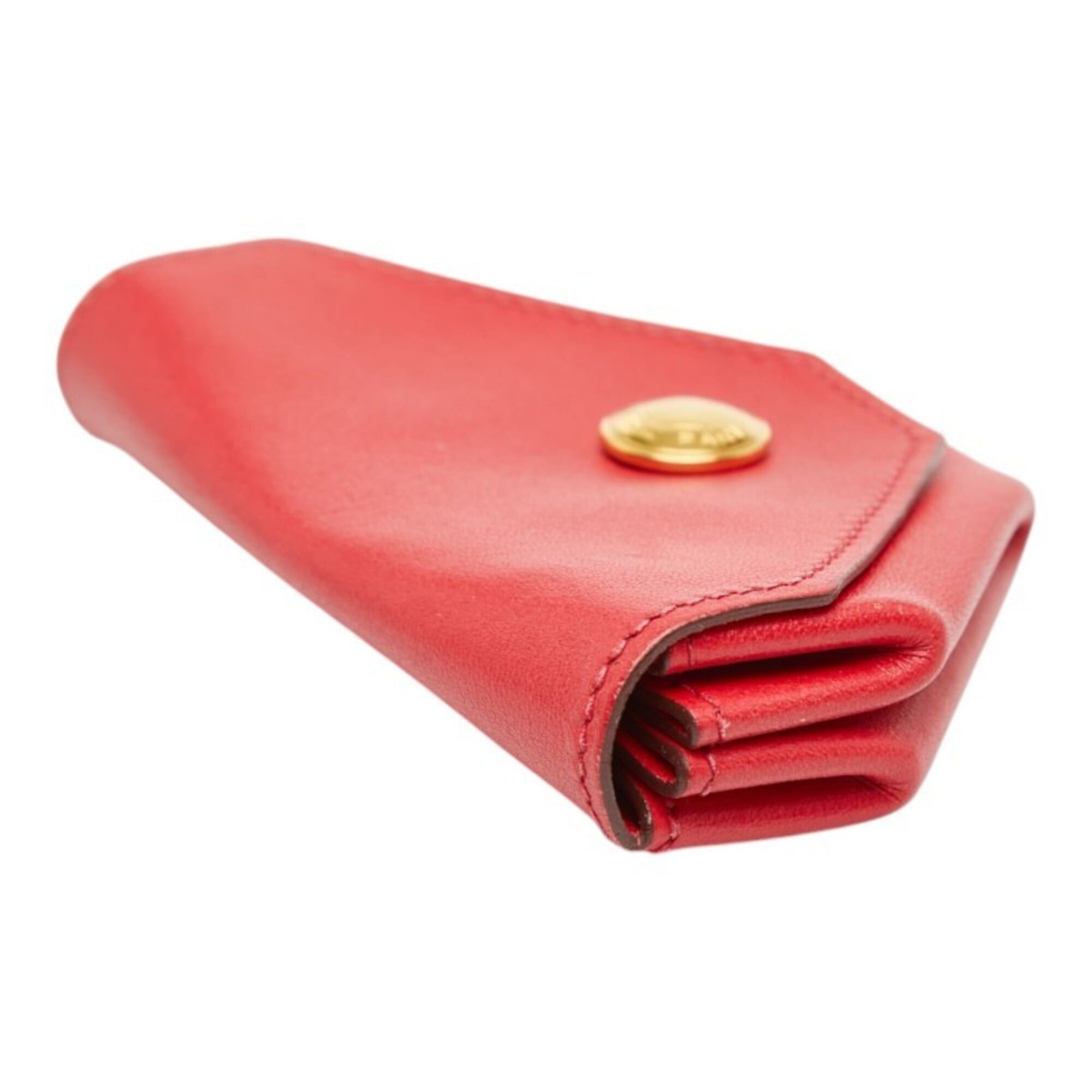 Hermes Hermes Le Vingt-Quatre Wallet/Coin Purse, 〇Y Stamp, Rouge Casaque Red, Veau Gulliver Leather, Women's Size ONE SIZE - 6 Thumbnail