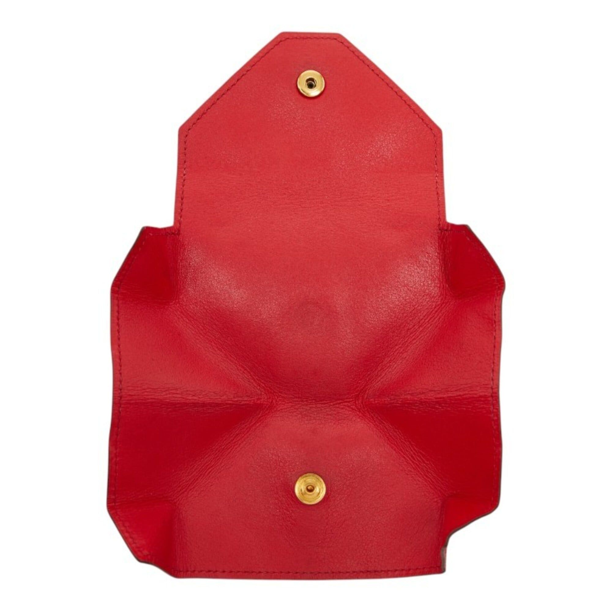 Hermes Hermes Le Vingt-Quatre Wallet/Coin Purse, 〇Y Stamp, Rouge Casaque Red, Veau Gulliver Leather, Women's Size ONE SIZE - 8 Thumbnail
