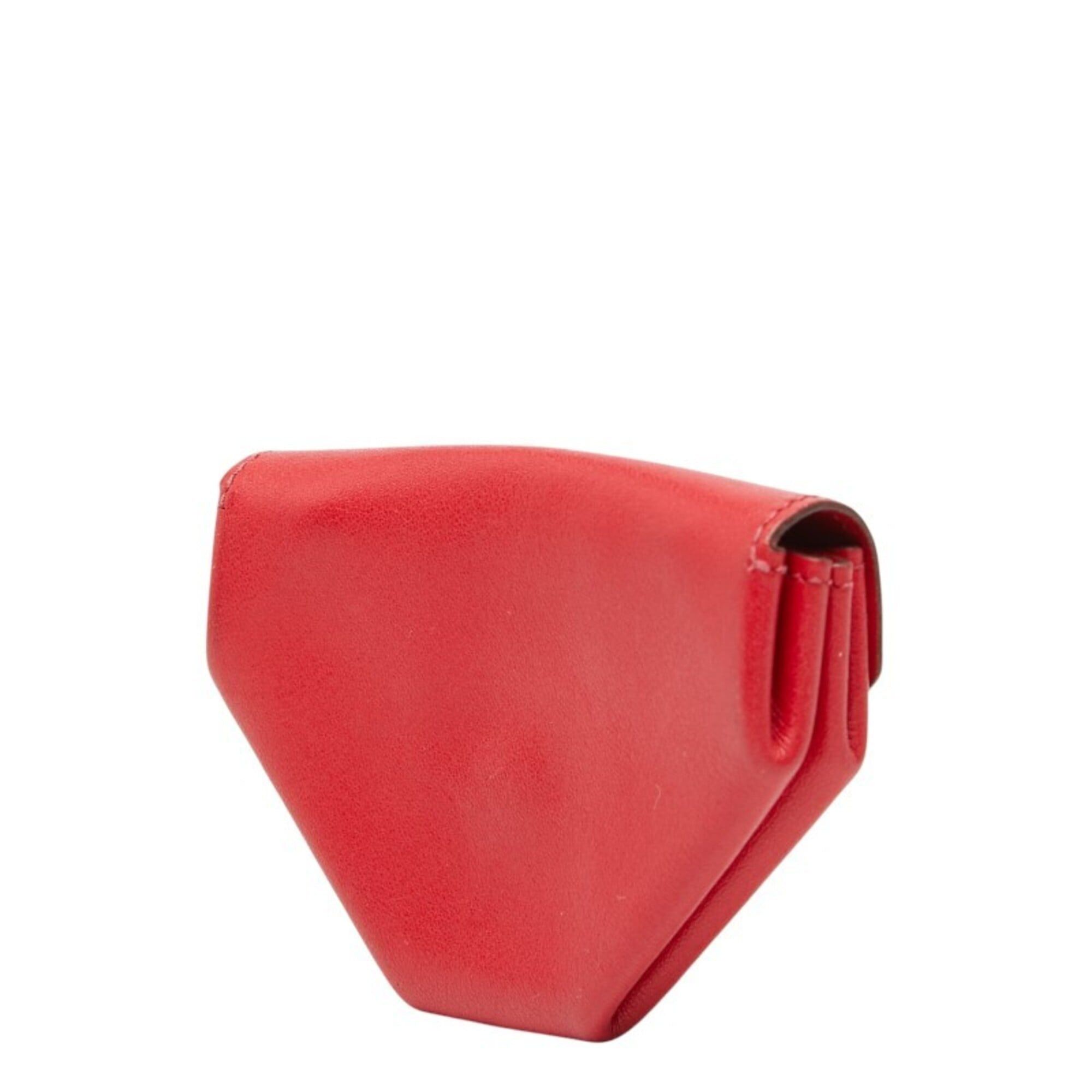 Hermes Hermes Le Vingt-Quatre Wallet/Coin Purse, 〇Y Stamp, Rouge Casaque Red, Veau Gulliver Leather, Women's Size ONE SIZE - 2 Thumbnail