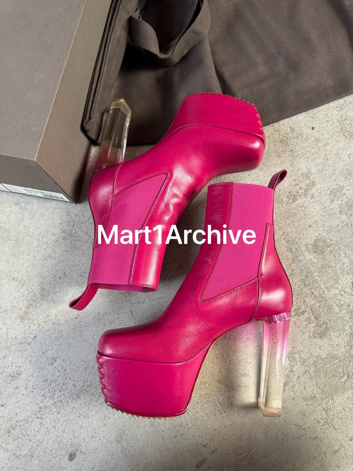Rick Owens Rick Owens Fuchsia Minimal Grill Beatle Boots Size 39 Size US 9 / IT 39 - 4 Thumbnail