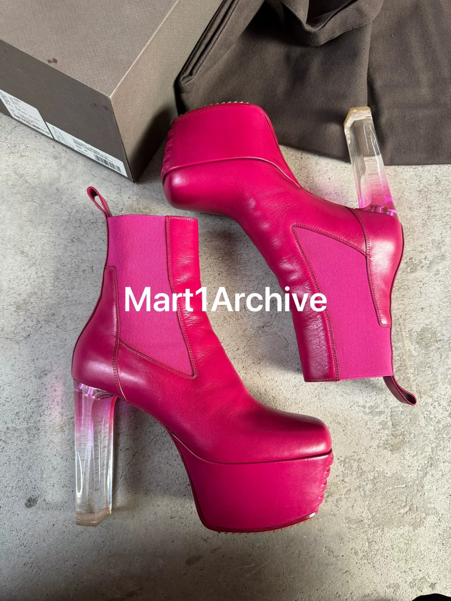 Rick Owens Rick Owens Fuchsia Minimal Grill Beatle Boots Size 39 Size US 9 / IT 39 - 3 Thumbnail
