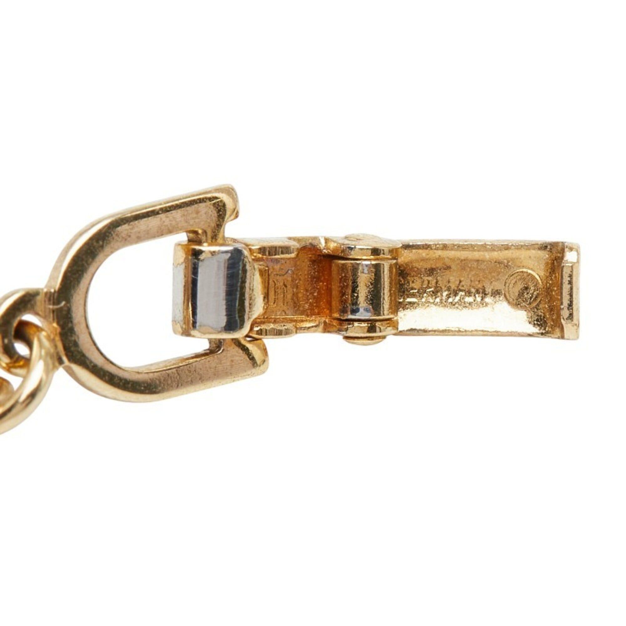 Dior Christian Dior Dior CD Logo Bracelet, Gold Plated, Rhinestones, Women's Size ONE SIZE - 5 Thumbnail