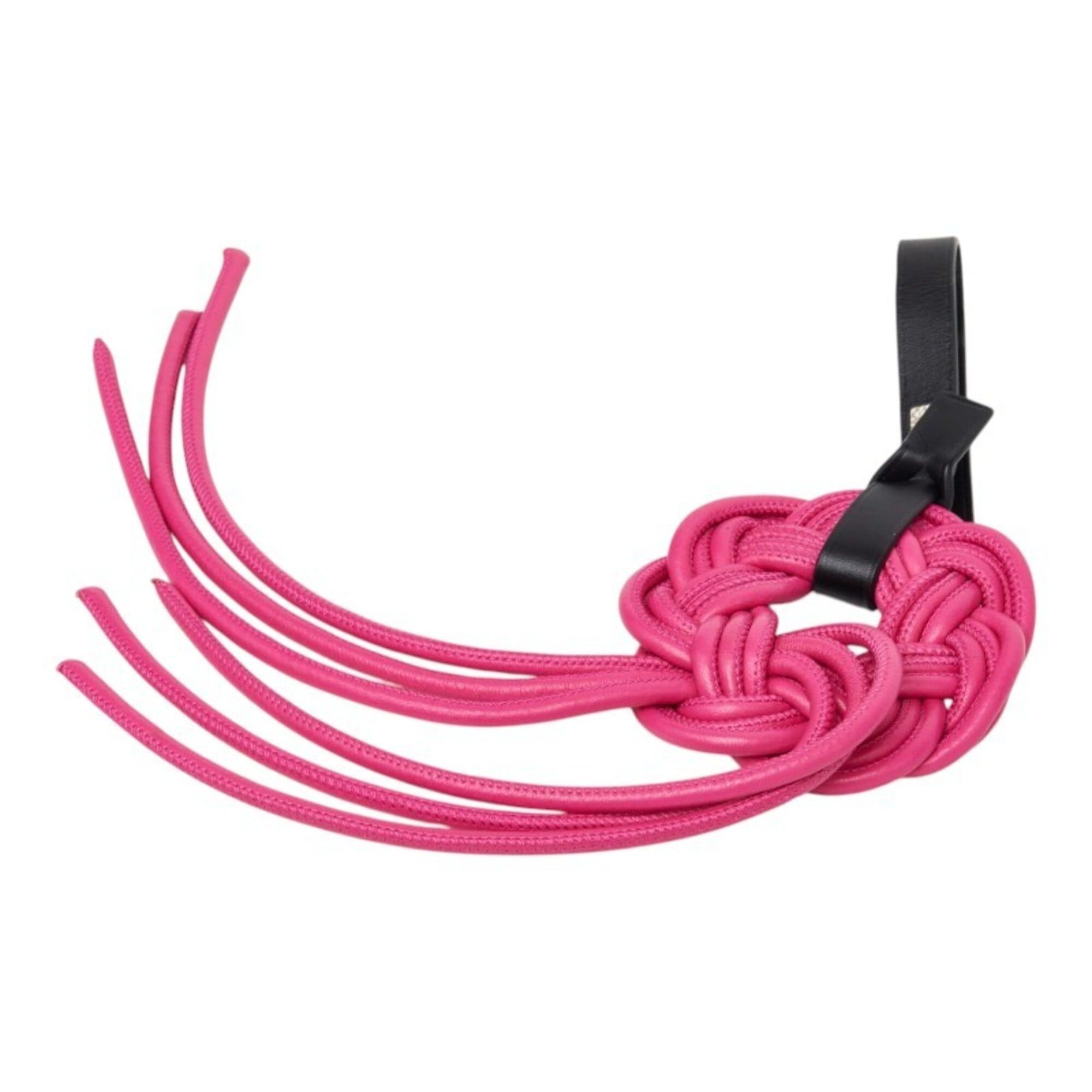 Loewe Loewe accessory bag charm, pink and black leather, for women. Size ONE SIZE - 2 Thumbnail