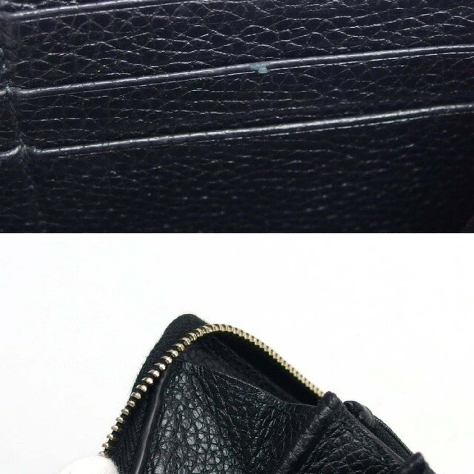 Gucci Gucci Soho Interlocking G Round Long Wallet, Black Size ONE SIZE - 10 Thumbnail