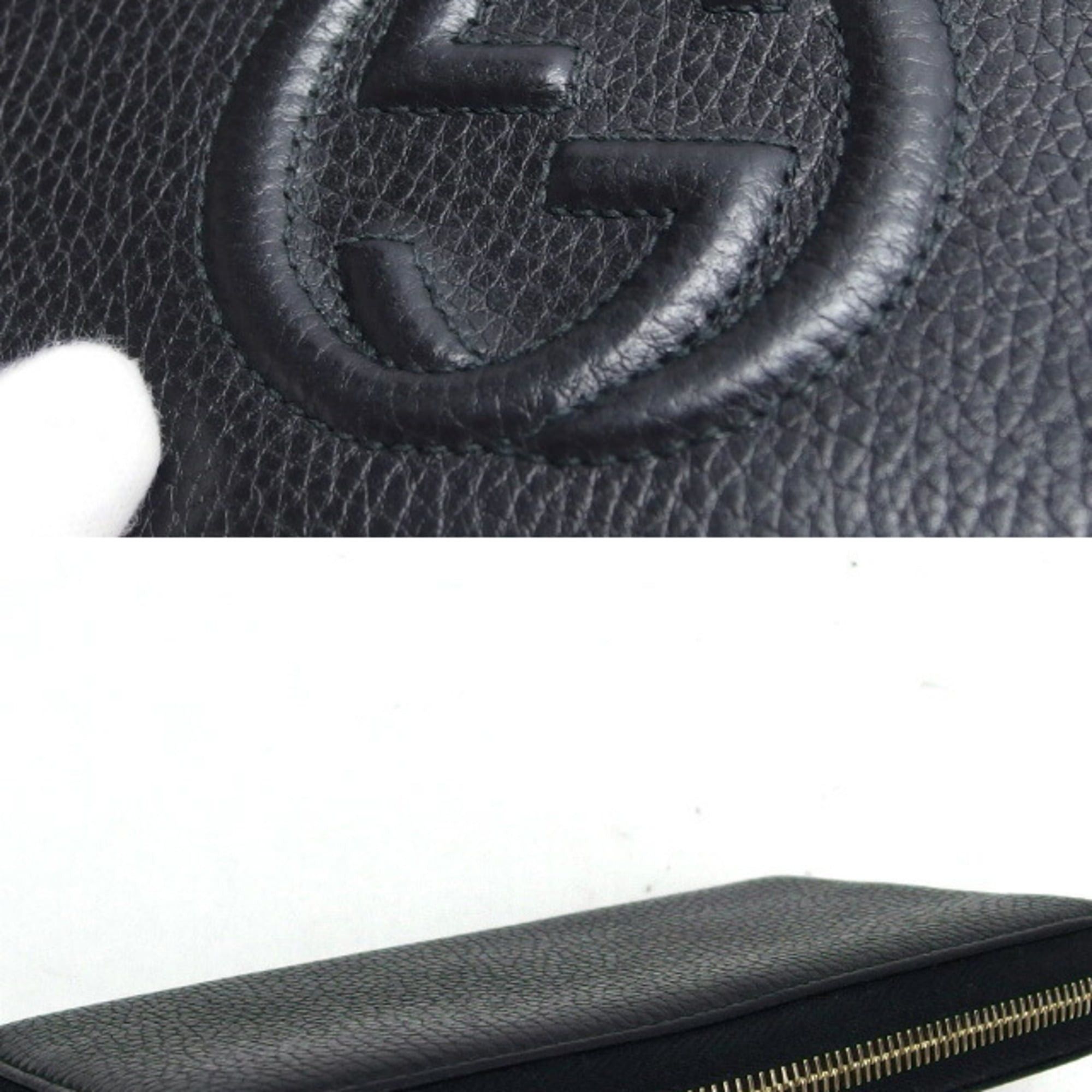 Gucci Gucci Soho Interlocking G Round Long Wallet, Black Size ONE SIZE - 6 Thumbnail