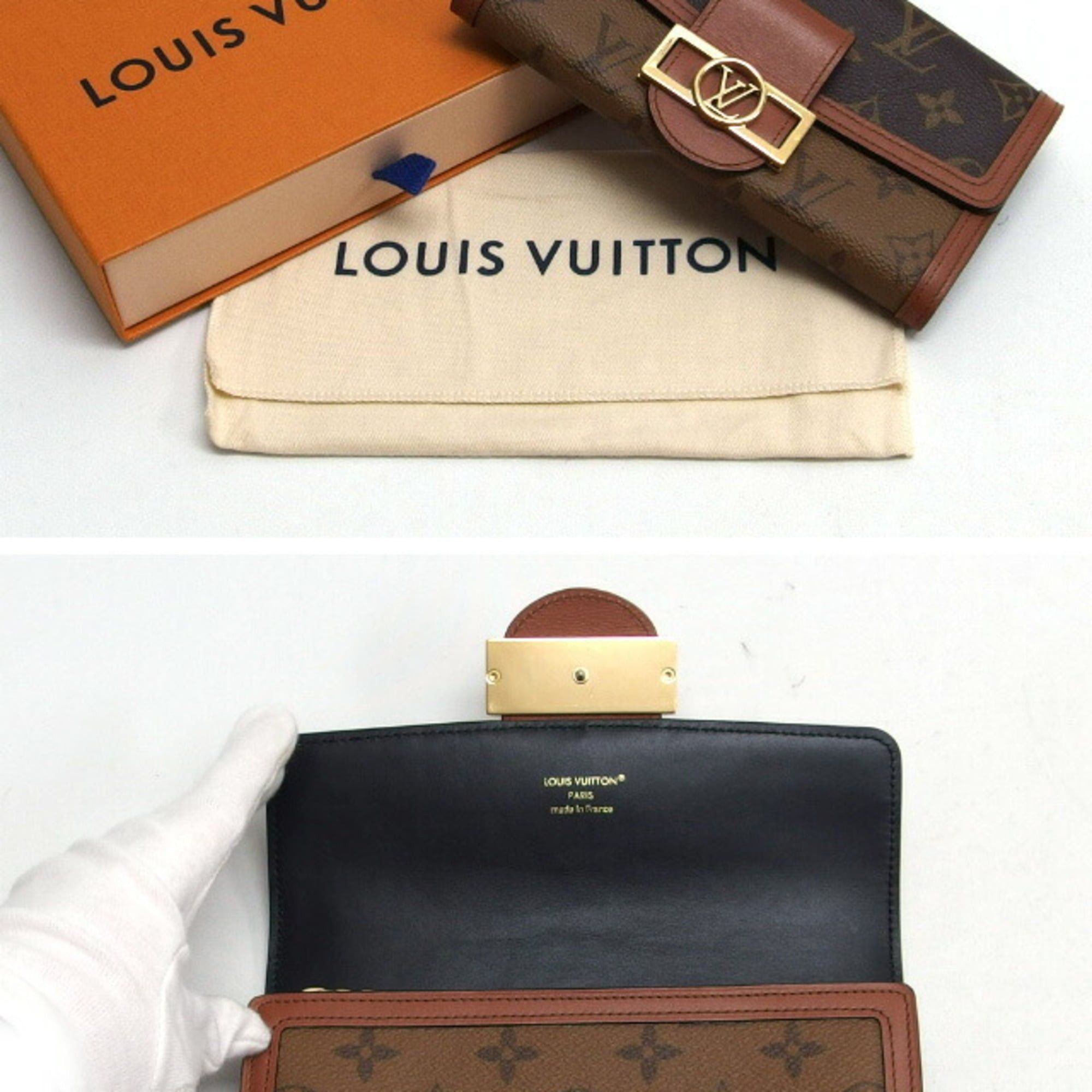 Louis Vuitton Louis Vuitton Monogram Reverse Portefeuille Sarah Dauphine Flap Long Wallet Size ONE SIZE - 4 Thumbnail