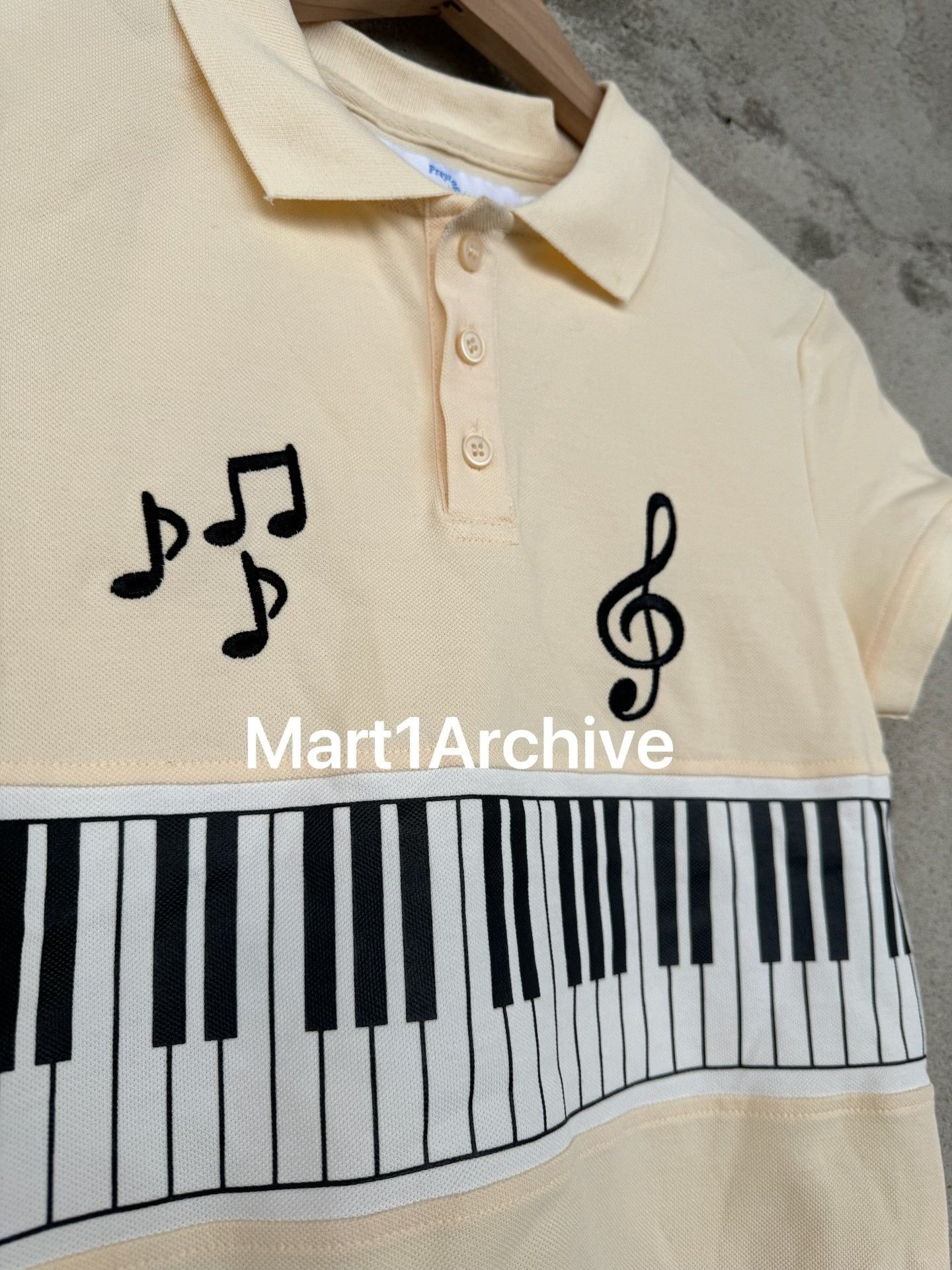 Praying Praying Piano Keys Polo Size L Size L / US 10 / IT 46 - 4 Thumbnail