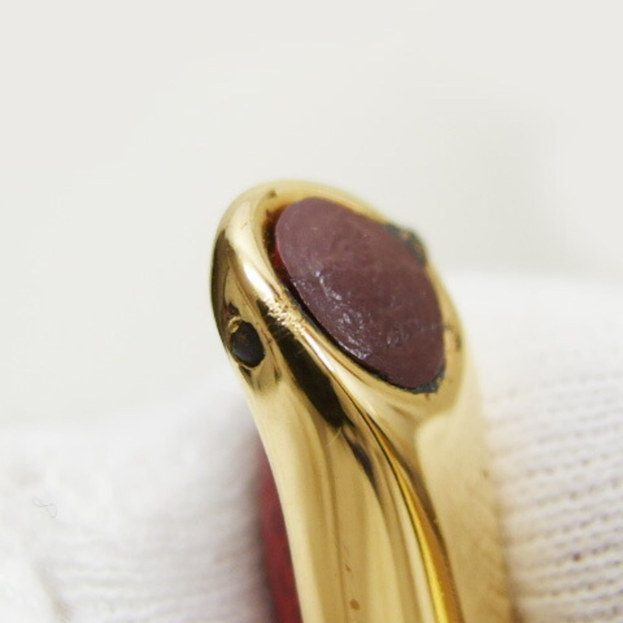 Hermes Hermes Oval Leather Combination Bangle, Gold x Red Size ONE SIZE - 10 Thumbnail