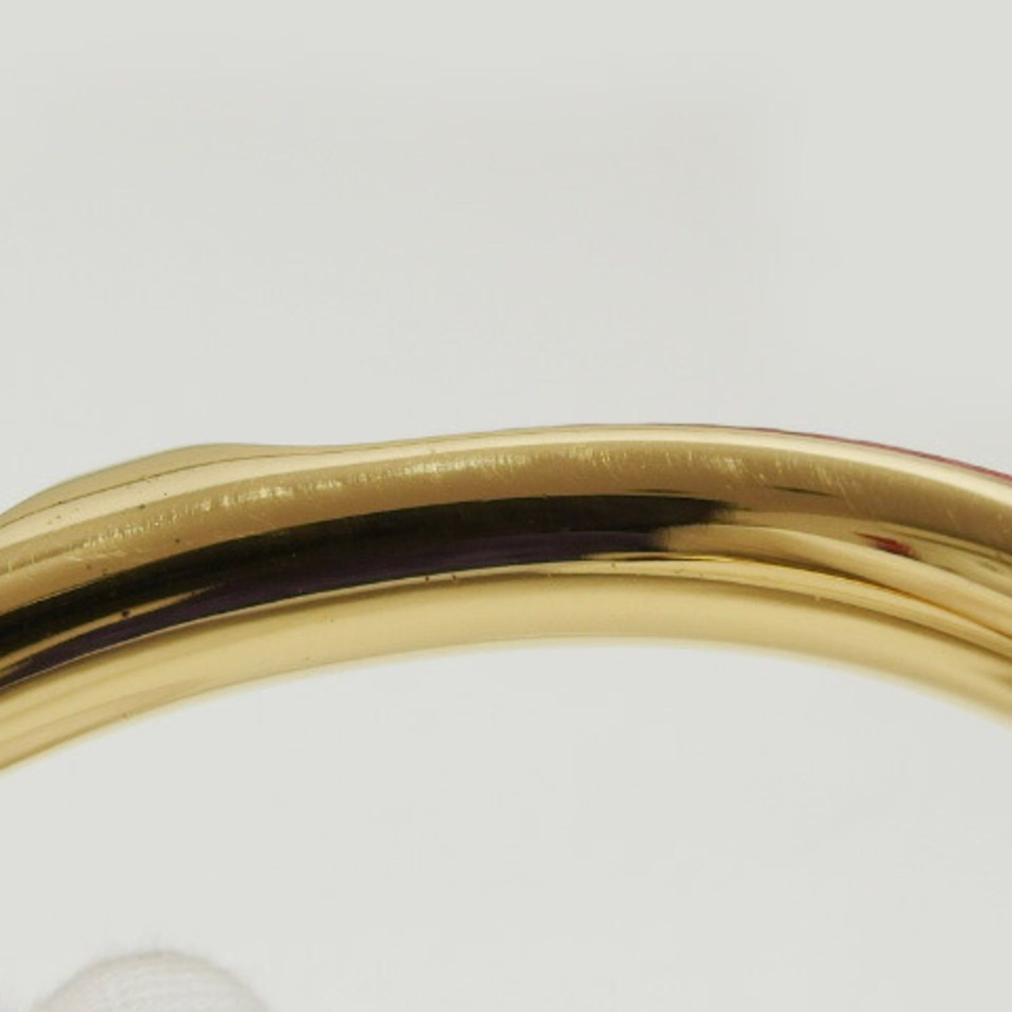 Hermes Hermes Oval Leather Combination Bangle, Gold x Red Size ONE SIZE - 8 Thumbnail