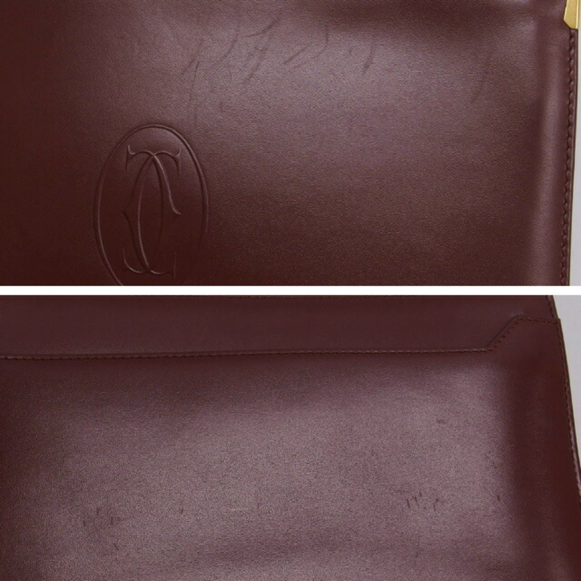 Cartier Cartier Must Line Clutch Bag, Second Bordeaux (Deep Red) Size ONE SIZE - 6 Thumbnail