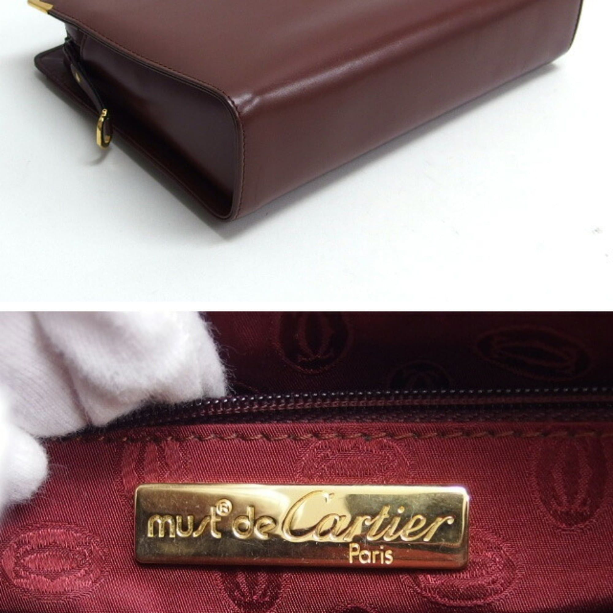 Cartier Cartier Must Line Clutch Bag, Second Bordeaux (Deep Red) Size ONE SIZE - 4 Thumbnail