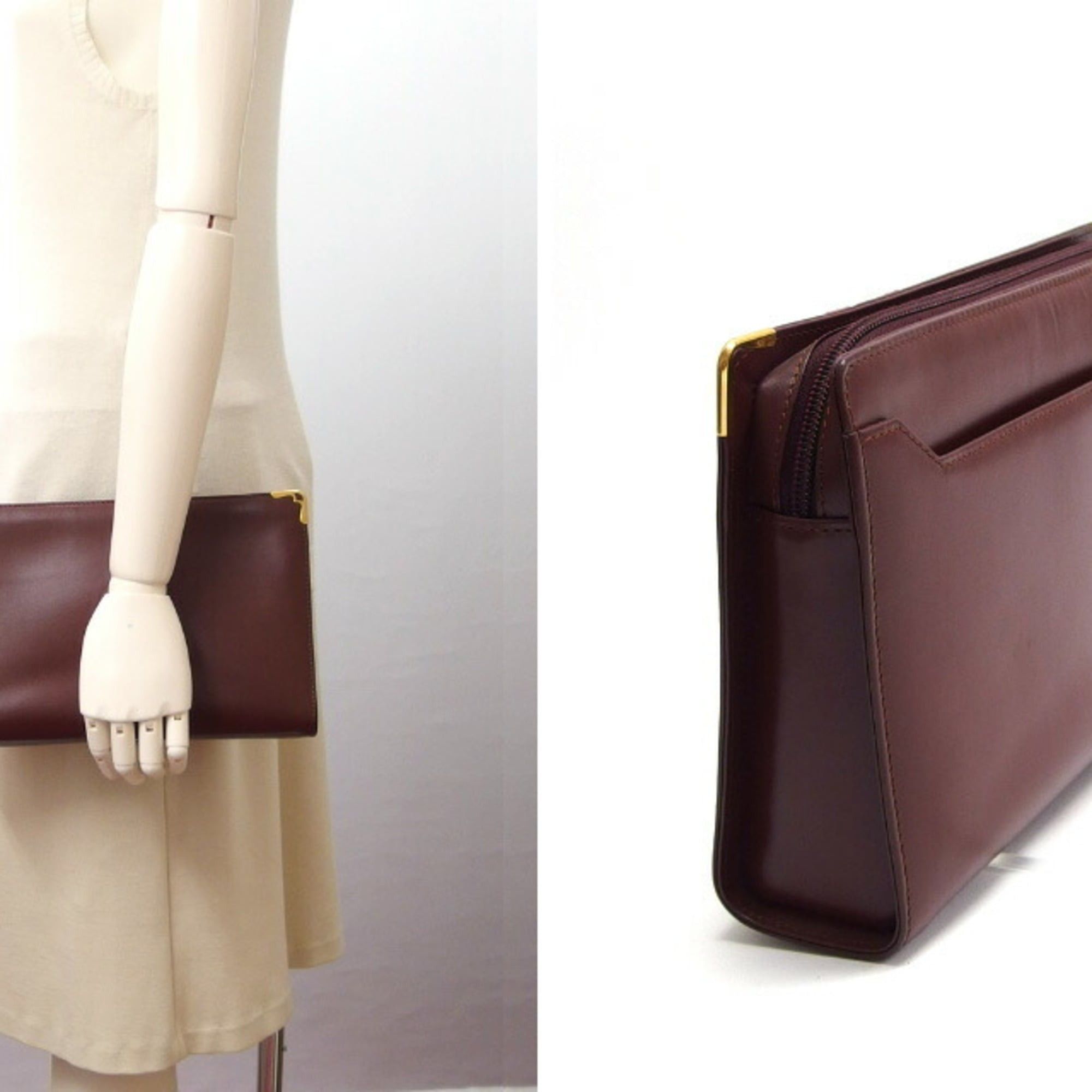 Cartier Cartier Must Line Clutch Bag, Second Bordeaux (Deep Red) Size ONE SIZE - 3 Thumbnail