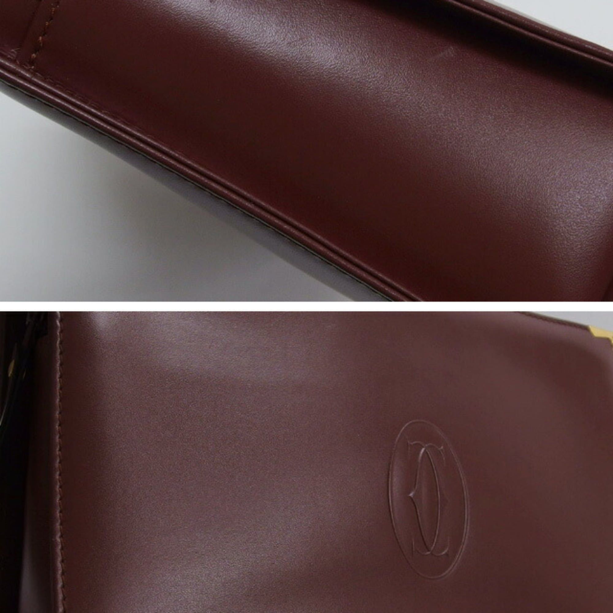 Cartier Cartier Must Line Clutch Bag, Second Bordeaux (Deep Red) Size ONE SIZE - 8 Thumbnail