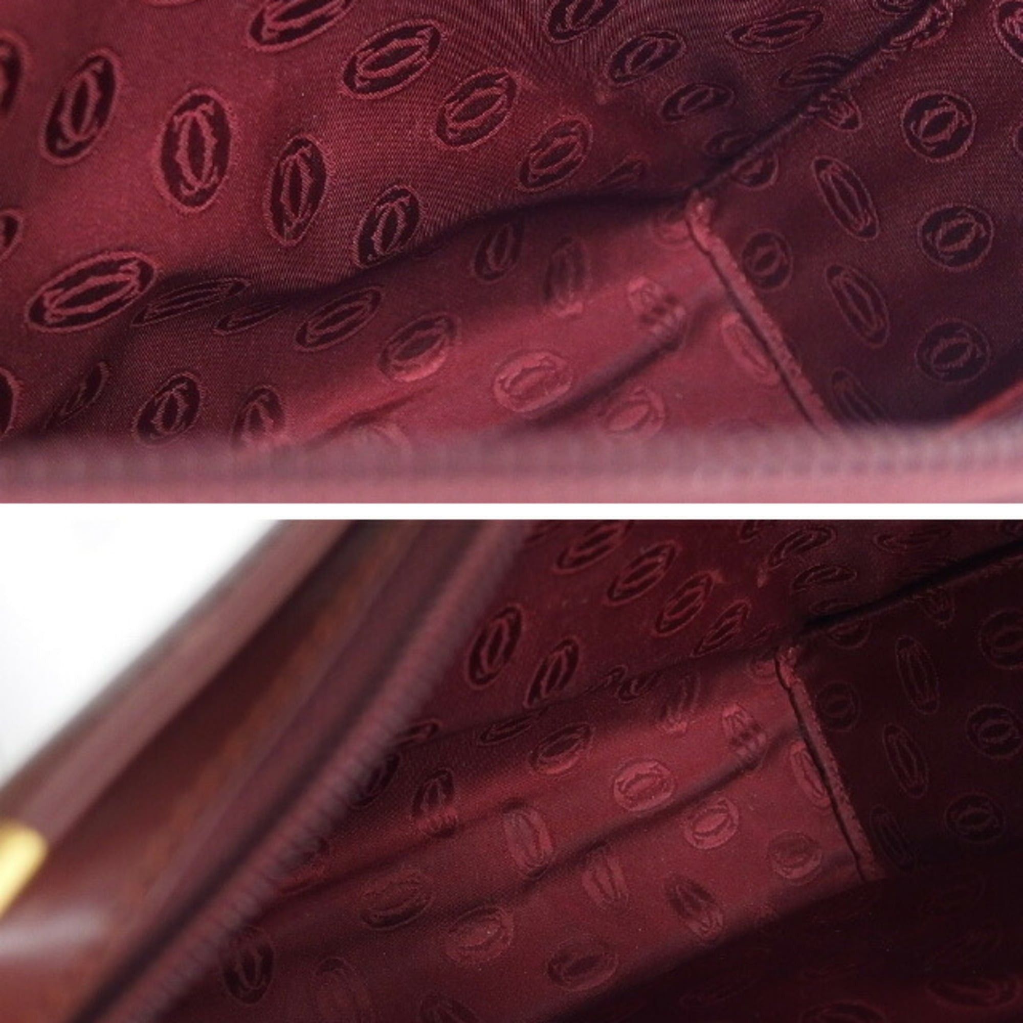 Cartier Cartier Must Line Clutch Bag, Second Bordeaux (Deep Red) Size ONE SIZE - 10 Thumbnail