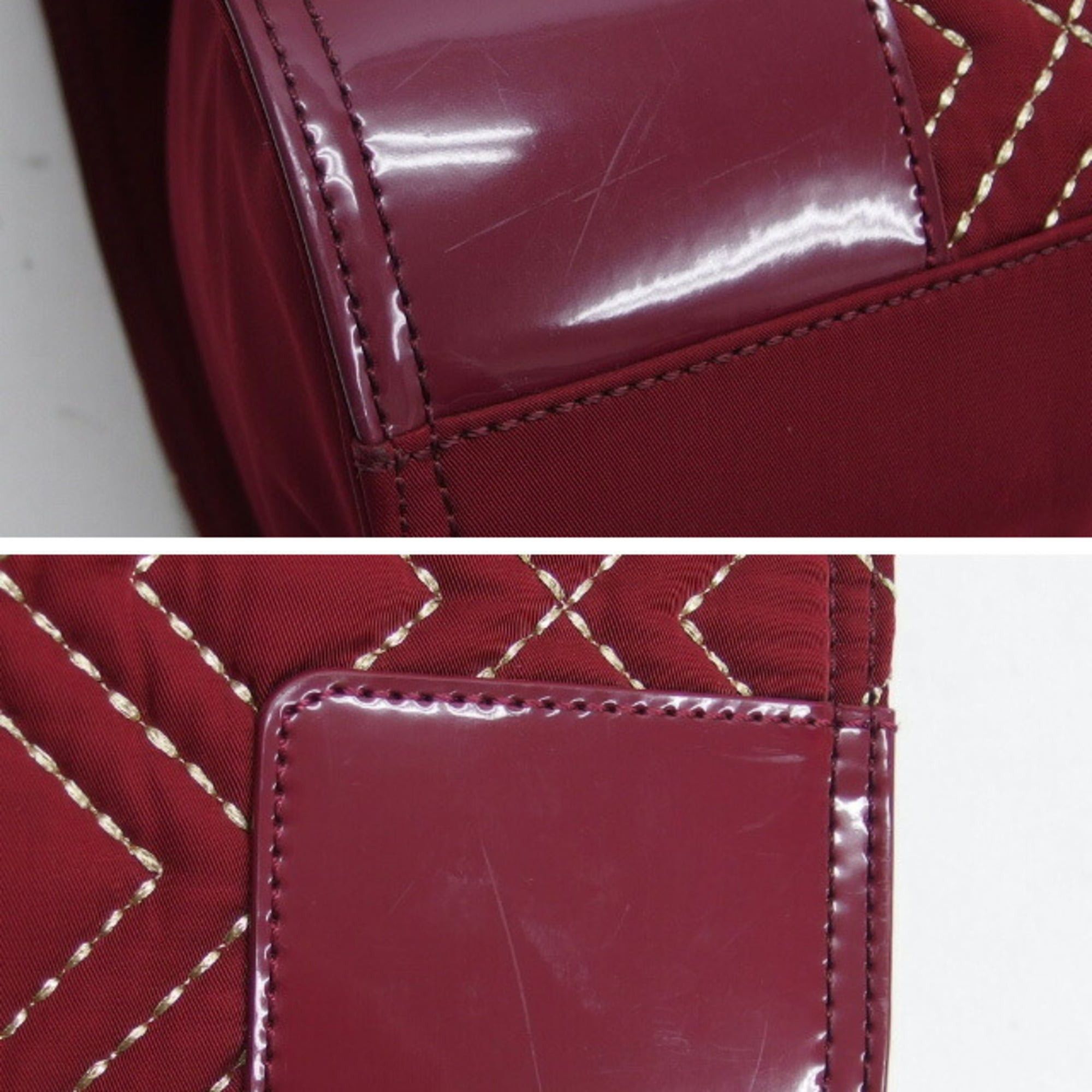 Tory Burch Tory Burch Ella quilted tote bag, Bordeaux (deep red) Size ONE SIZE - 8 Thumbnail