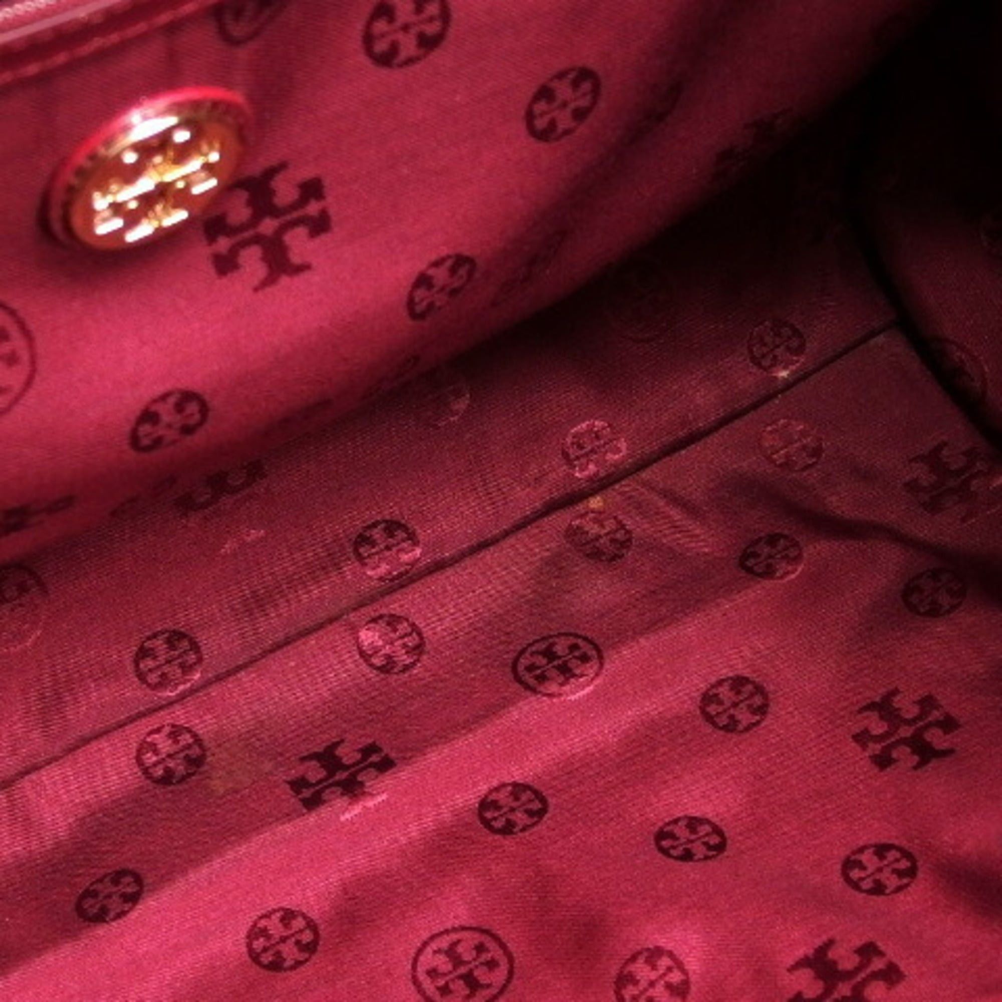 Tory Burch Tory Burch Ella quilted tote bag, Bordeaux (deep red) Size ONE SIZE - 11 Thumbnail