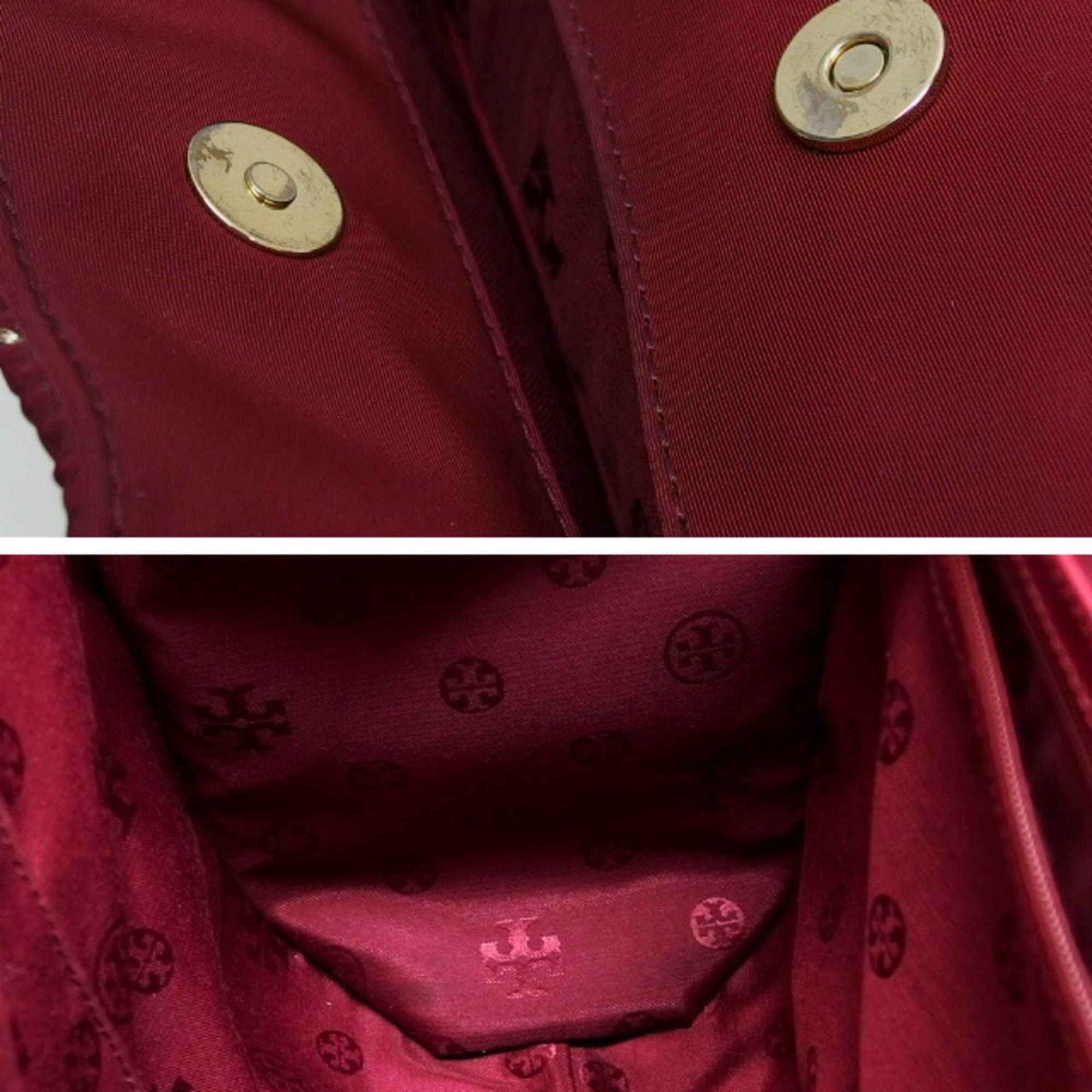 Tory Burch Tory Burch Ella quilted tote bag, Bordeaux (deep red) Size ONE SIZE - 10 Thumbnail