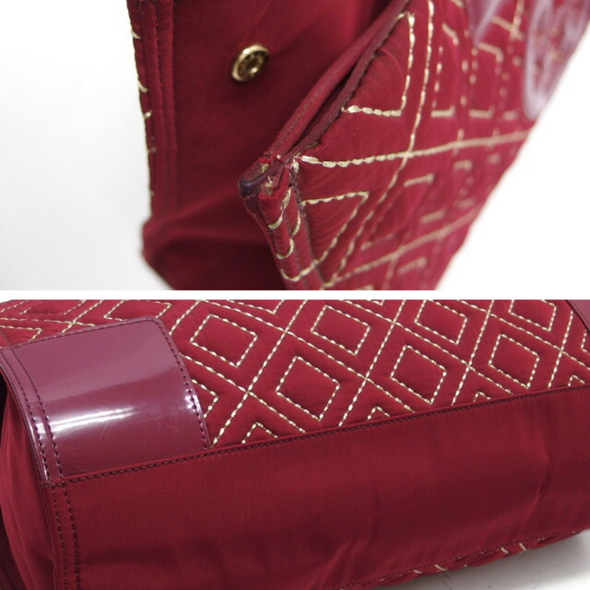 Tory Burch Tory Burch Ella quilted tote bag, Bordeaux (deep red) Size ONE SIZE - 6 Thumbnail