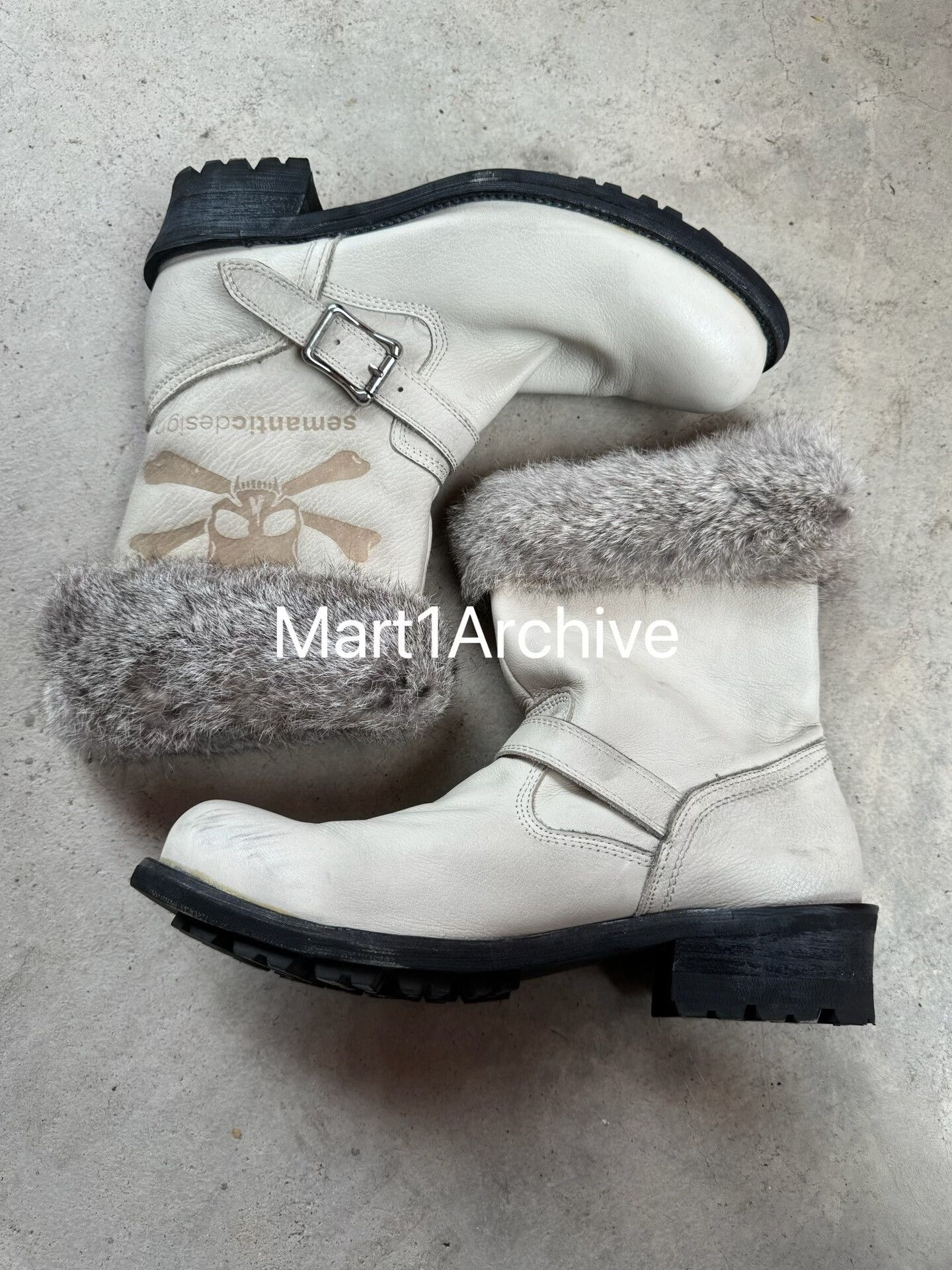 semanticdesign Semantic Design Skull Print Fur Boots Size 9 Size US 9 / EU 42 - 3 Thumbnail