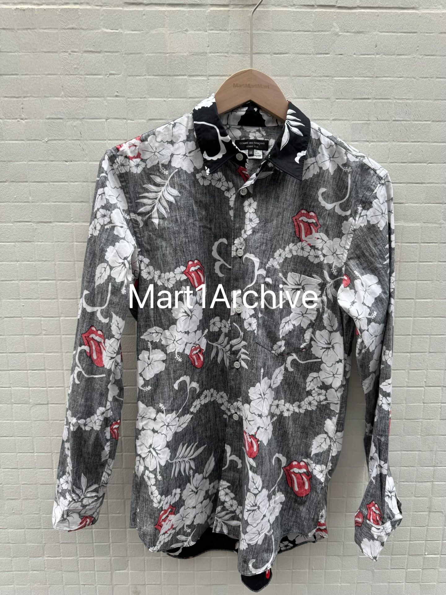 Comme des Garcons Comme des Garçons Homme Plus Rolling Stones Floral Shirt XS Size US XS / EU 42 / 0 - 2 Thumbnail
