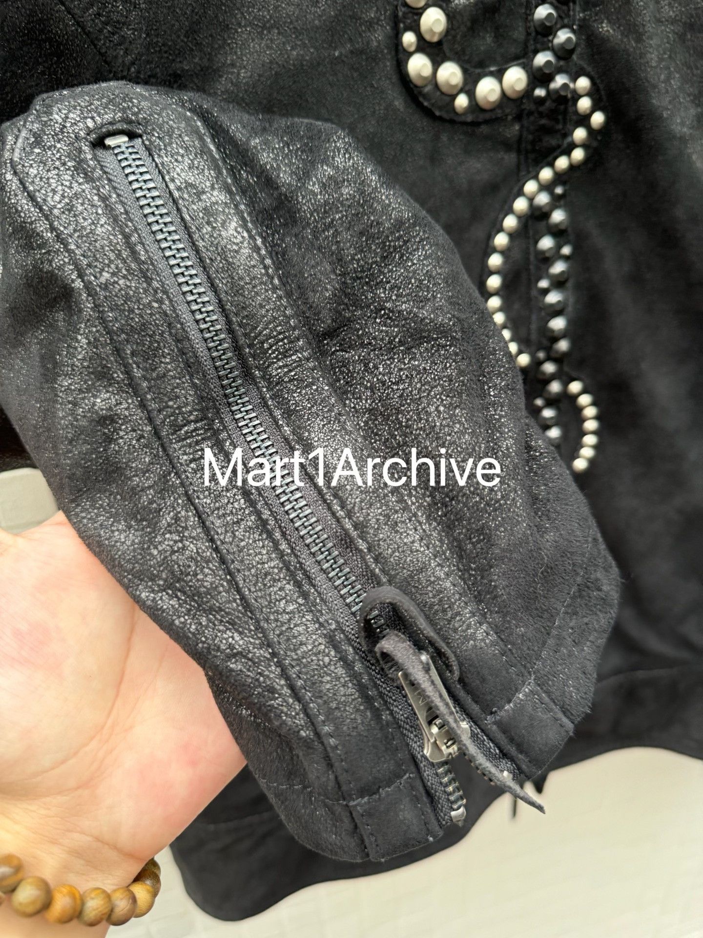 KMRii KMRii Studded Sheepskin Leather Jacket Size 3 Size US L / EU 52-54 / 3 - 7 Thumbnail