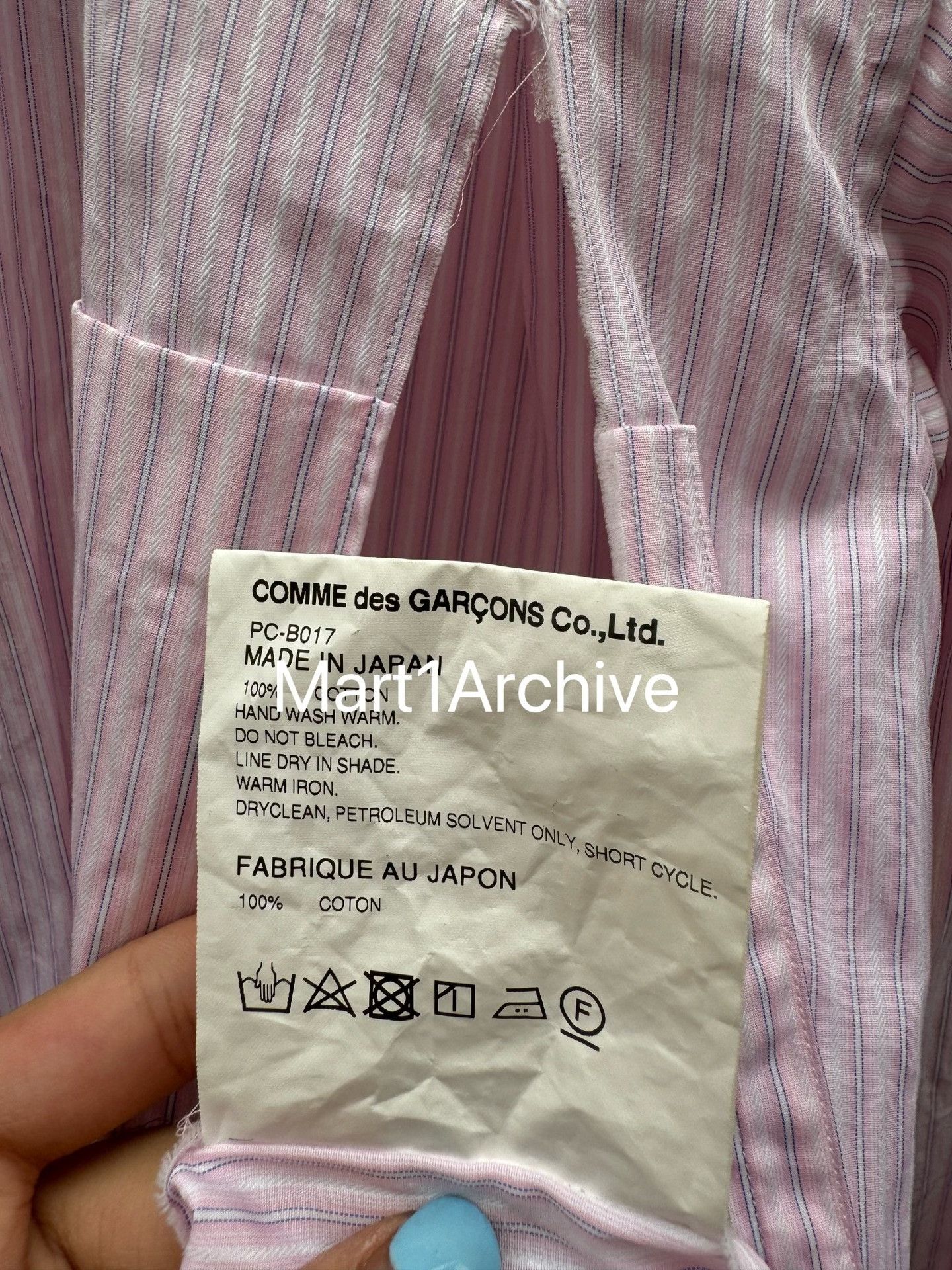 Comme des Garcons Comme Des Garçons Homme Plus Striped Shirt Size S Size US S / EU 44-46 / 1 - 8 Thumbnail