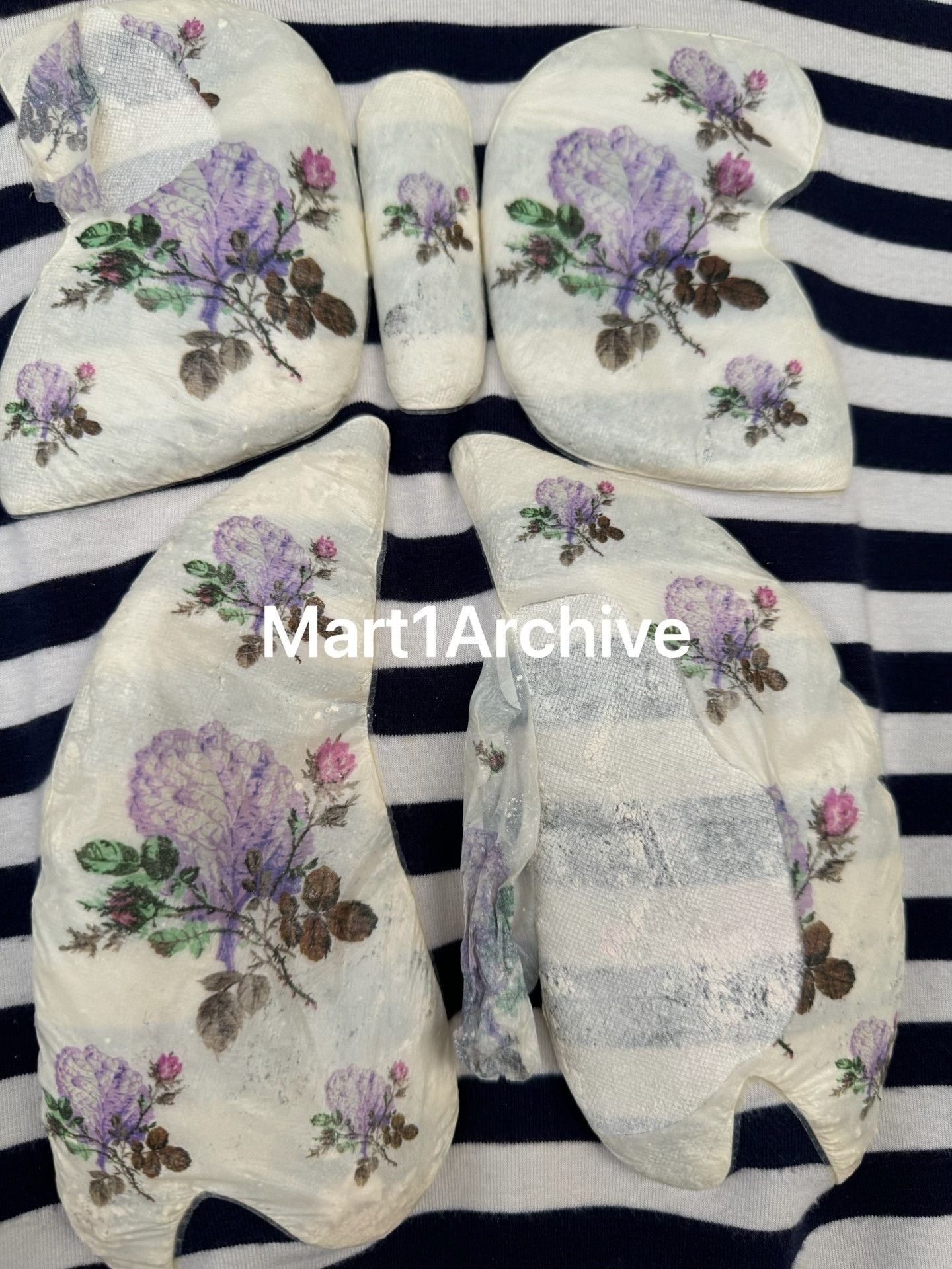 Comme des Garcons Comme des Garcons Floral Bow Striped T-Shirt Size L Size L / US 10 / IT 46 - 3 Thumbnail