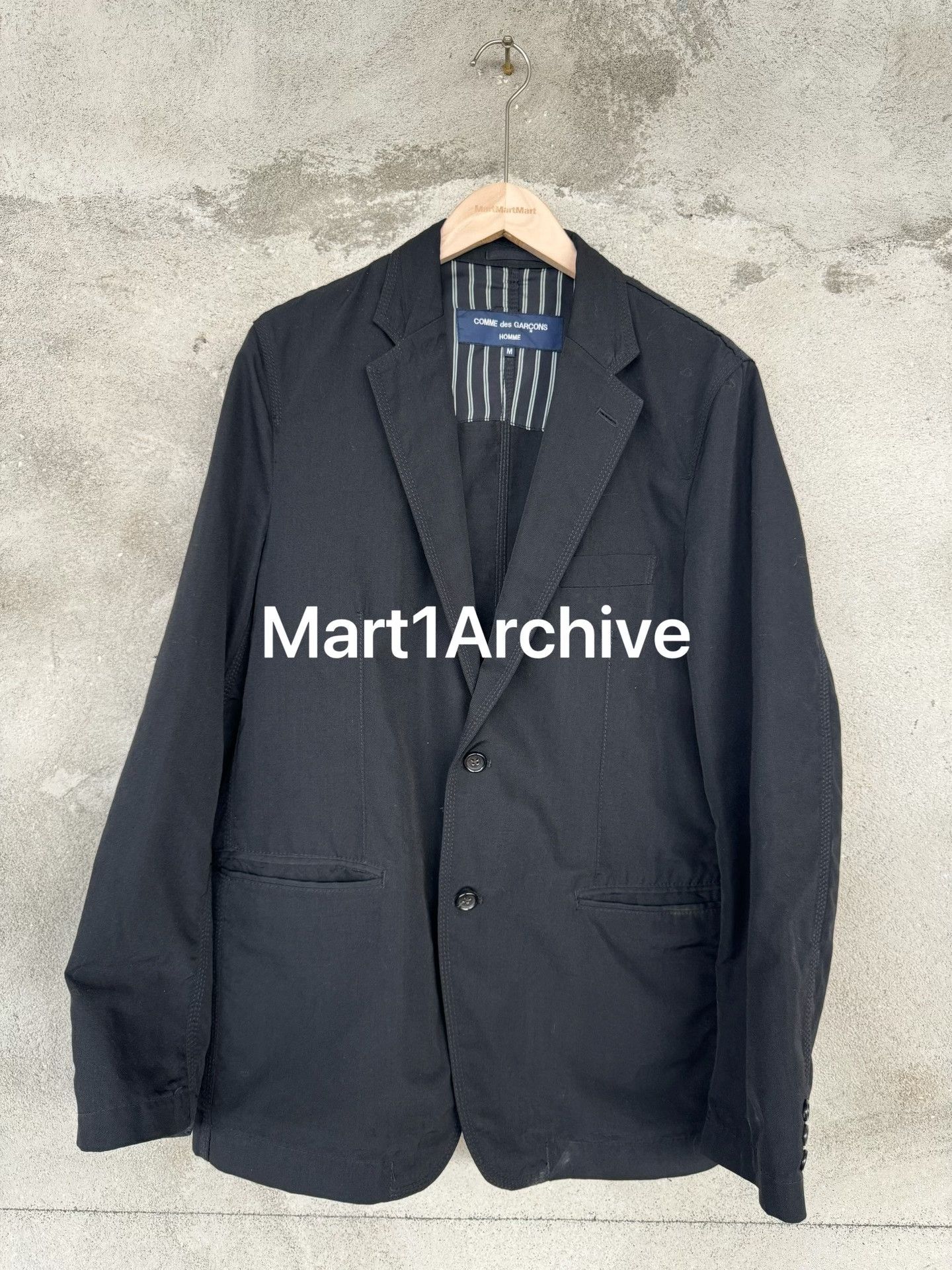Comme des Garcons Comme des Garçons Homme Wool Mohair Blazer Size M Size 38R - 2 Thumbnail