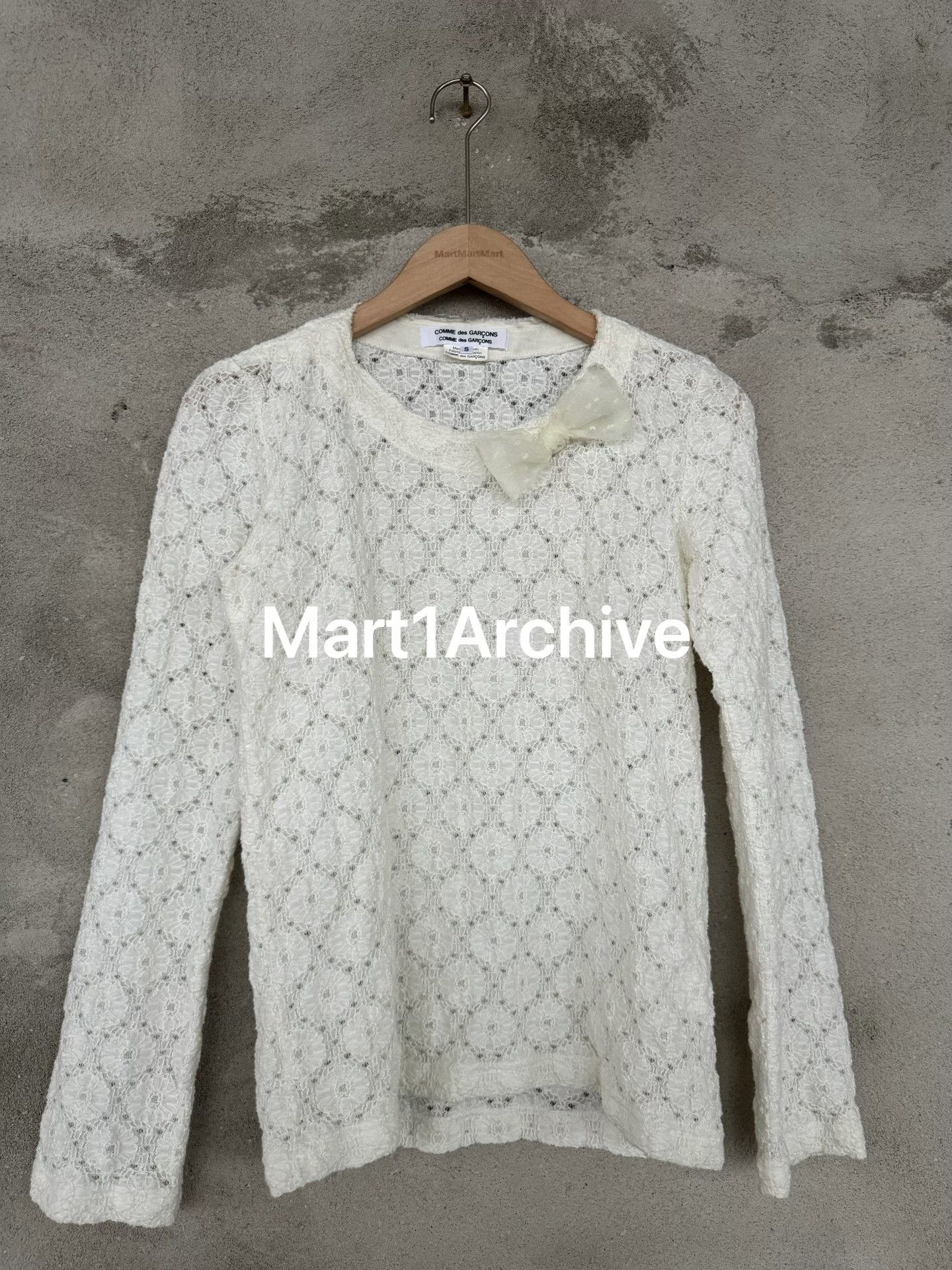 Comme des Garcons Comme des Garçons Lace Bow Long Sleeve Top Size S Size S / US 4 / IT 40 - 2 Thumbnail