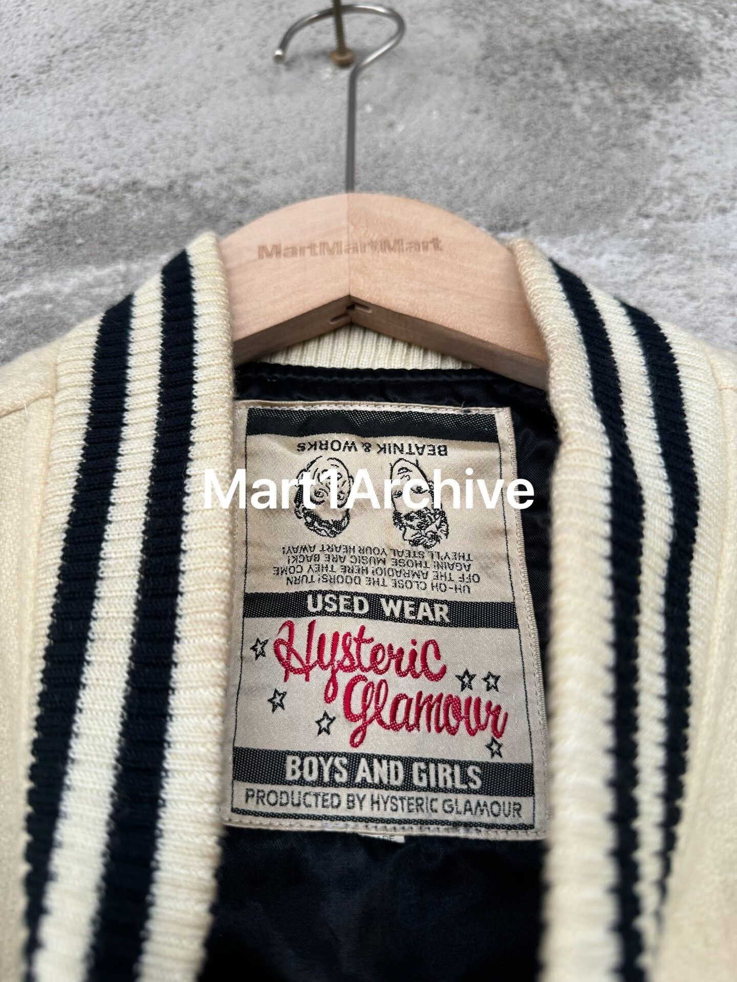 Hysteric Glamour Hysteric Glamour Nude Girl Varsity Jacket Size M Size US M / EU 48-50 / 2 - 8 Thumbnail