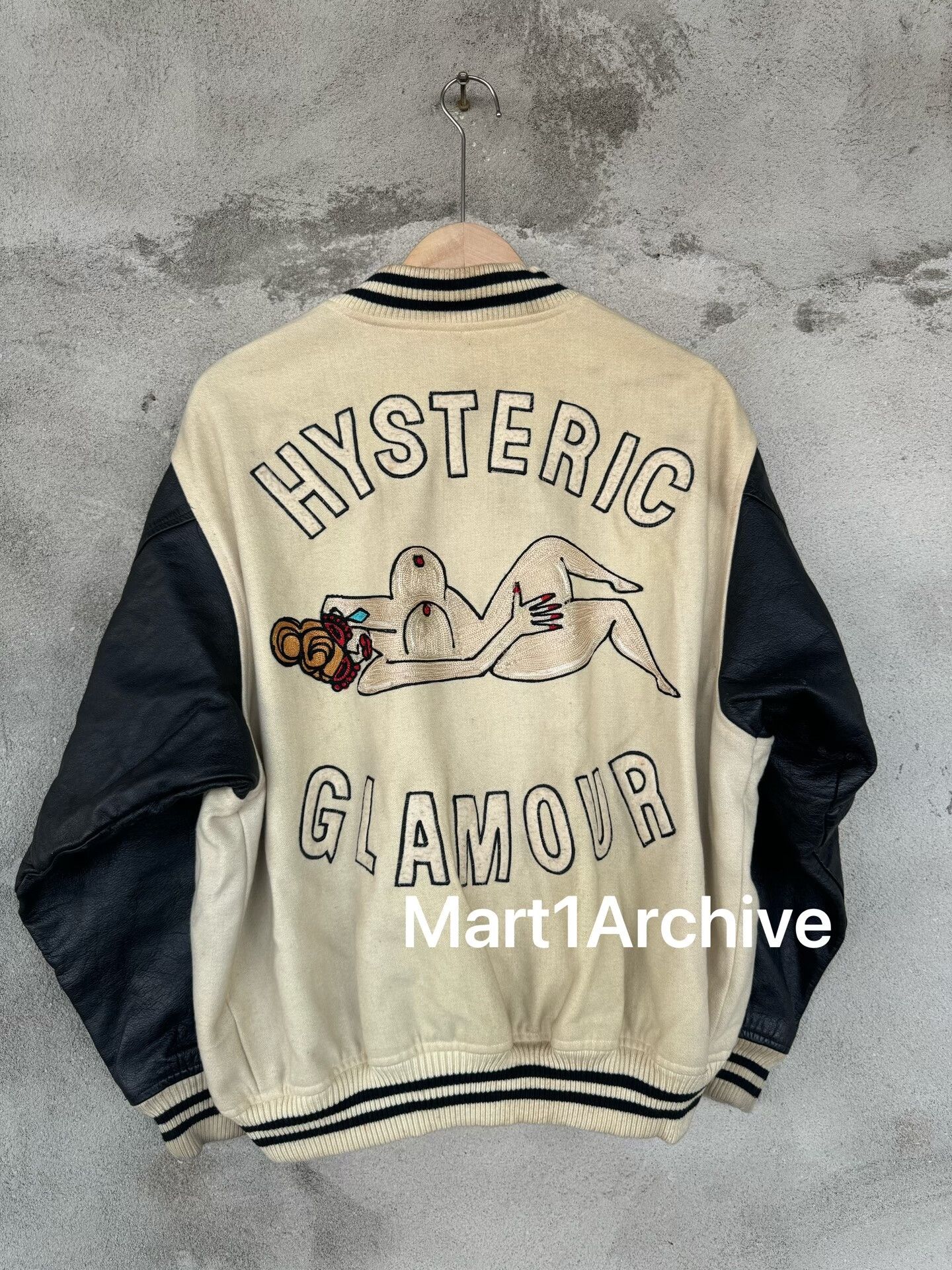 Hysteric Glamour Hysteric Glamour Nude Girl Varsity Jacket Size M Size US M / EU 48-50 / 2 - 2 Thumbnail