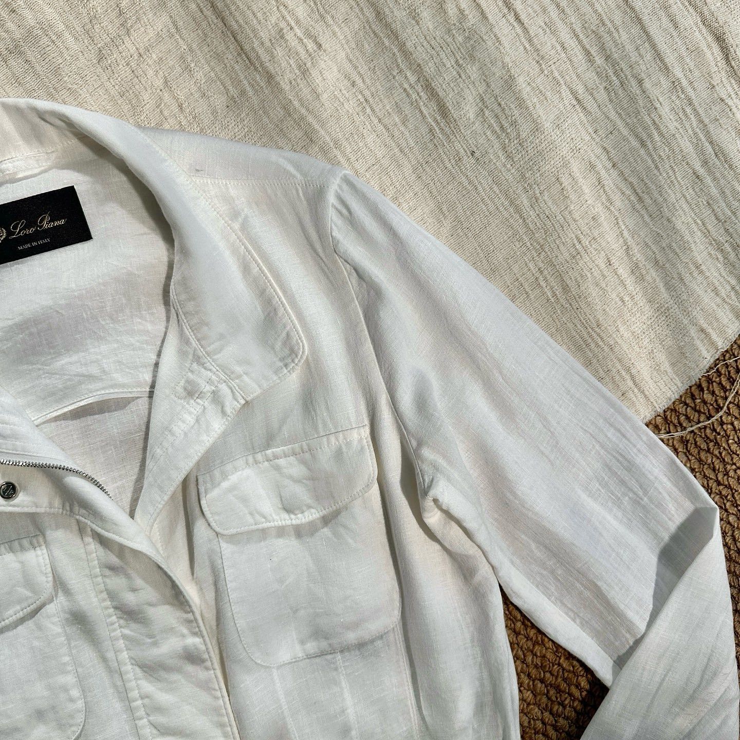 Loro Piana Loro Piana Linen Zip Jacket IT 42 Size M / US 6-8 / IT 42-44 - 8 Thumbnail