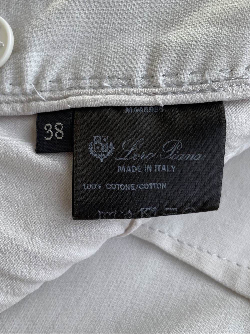 Loro Piana Loro Piana White Cotton Pants Size 38 Size 26" / US 2 / IT 38 - 4 Thumbnail