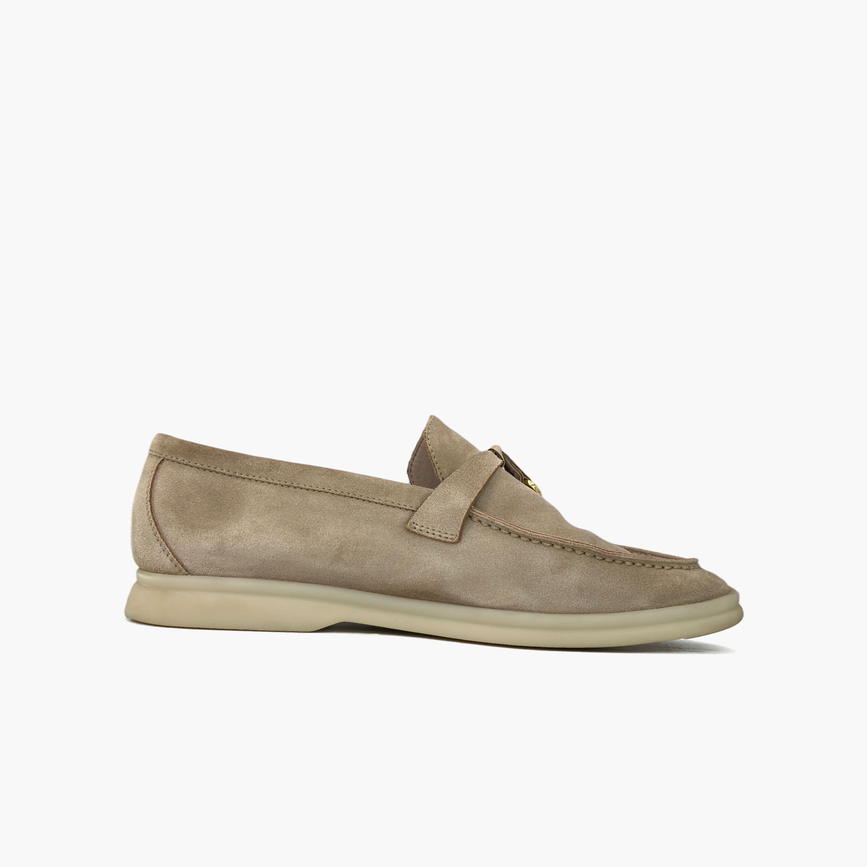 Loro Piana Loro Piana Suede Gold Charm Loafers Size 37 Size US 7 / IT 37 - 2 Thumbnail