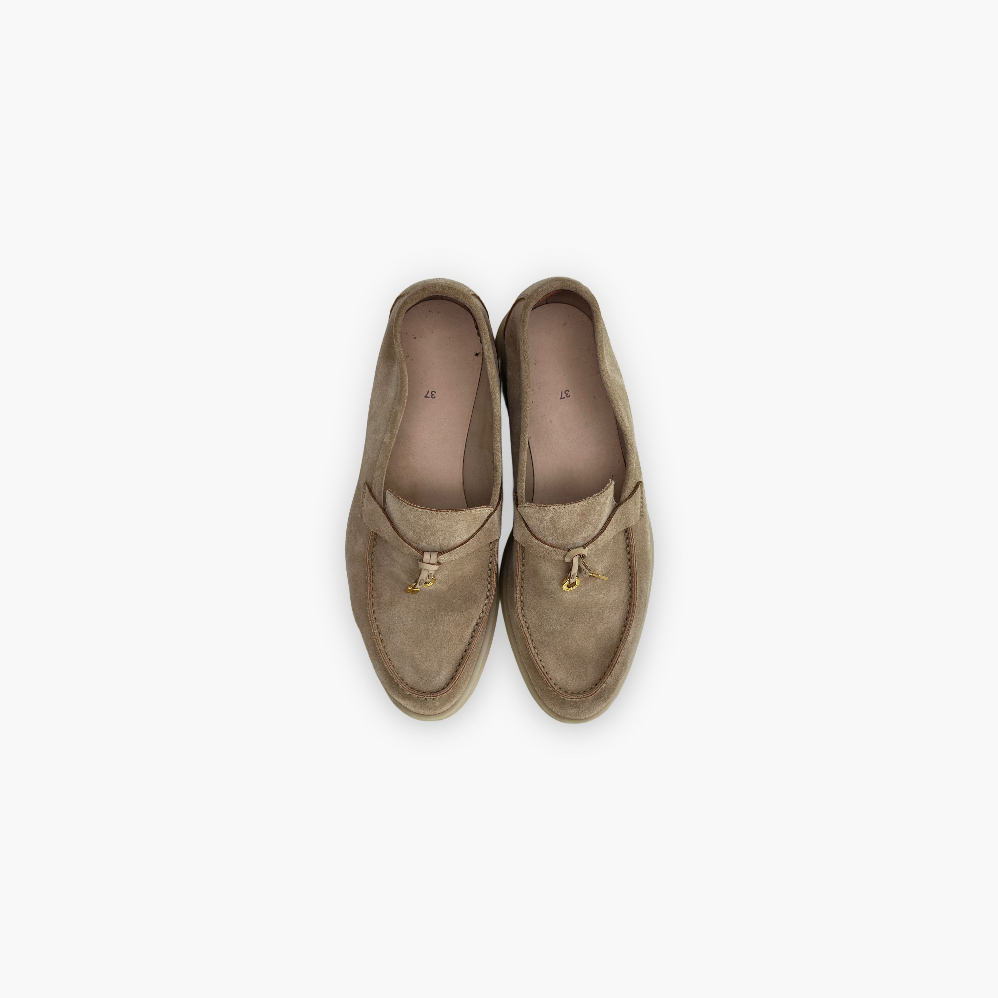Loro Piana Loro Piana Suede Gold Charm Loafers Size 37 Size US 7 / IT 37 - 9 Thumbnail