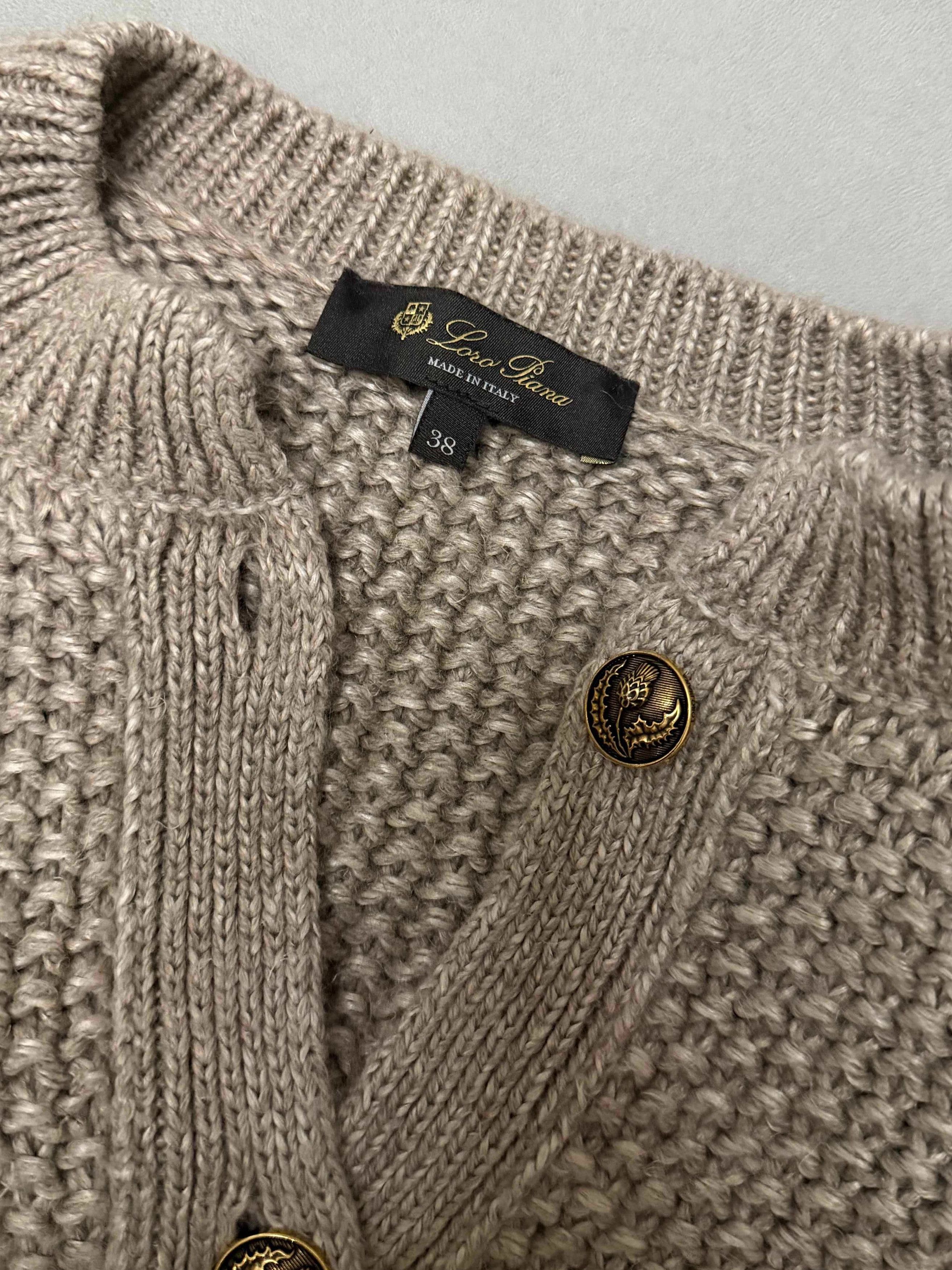 Loro Piana Loro Piana Cashmere Flax Button Up Cardigan Size 38 Size XS / US 0-2 / IT 36-38 - 3 Thumbnail
