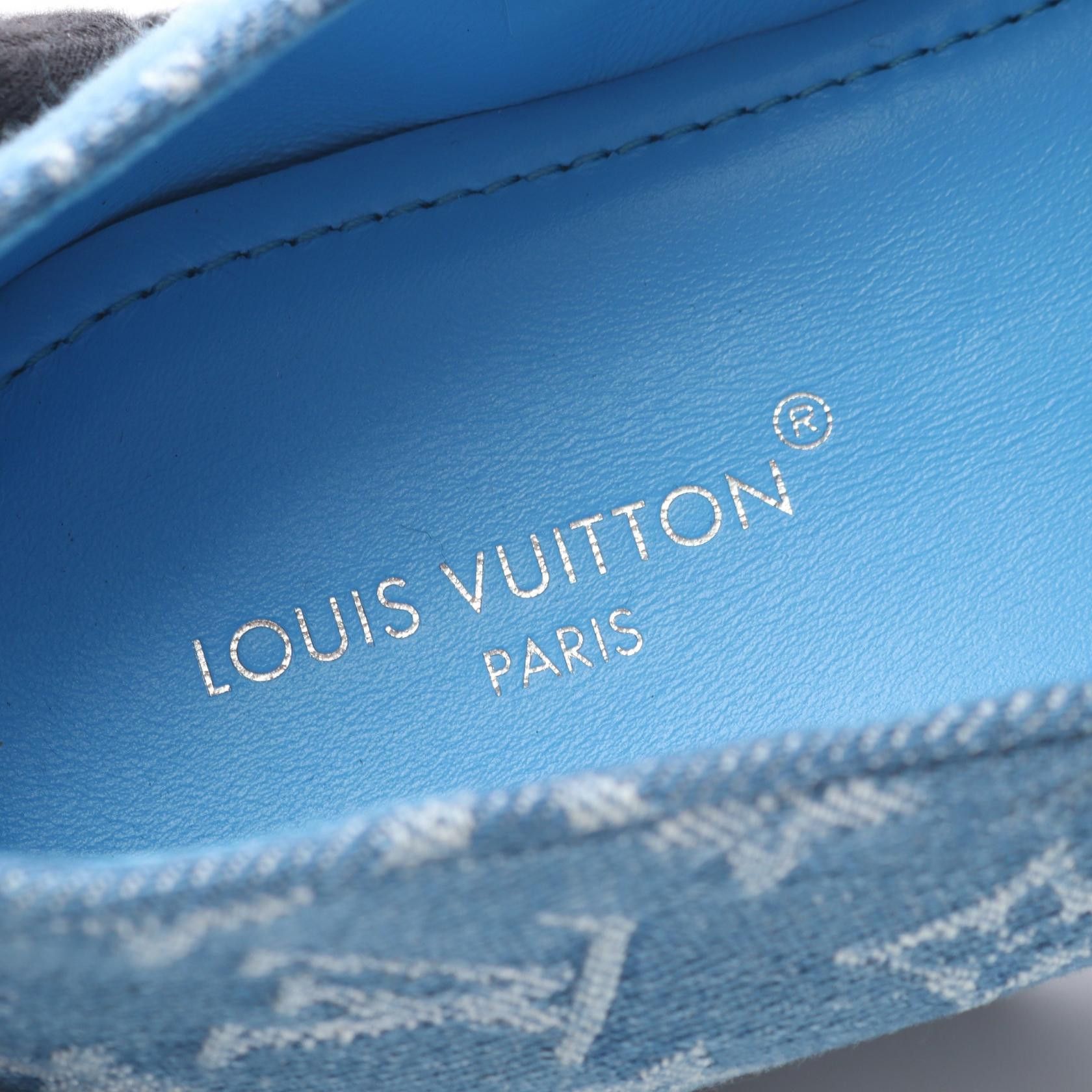 Louis Vuitton Louis Vuitton Louis Vuitton Estate Monogram Denim Loafers Textile Shoes DUTY FREE for USA Size ONE SIZE - 5 Thumbnail