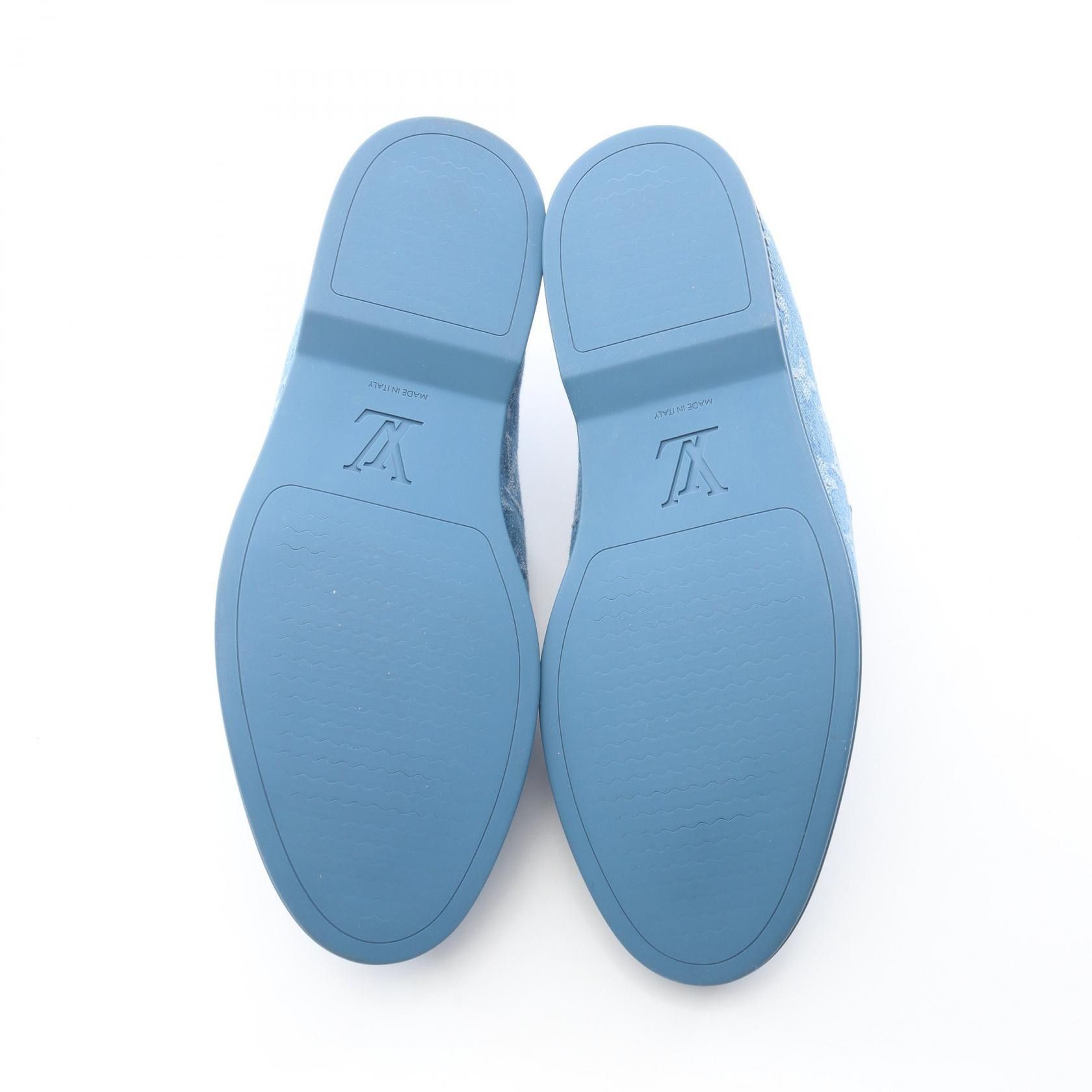 Louis Vuitton Louis Vuitton Louis Vuitton Estate Monogram Denim Loafers Textile Shoes DUTY FREE for USA Size ONE SIZE - 4 Thumbnail