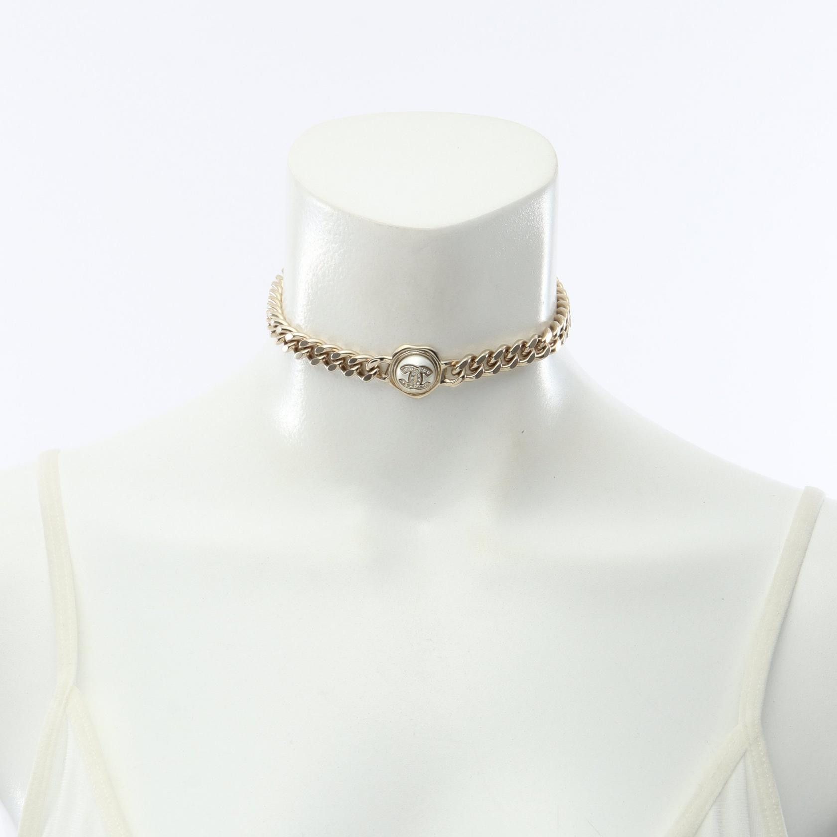Chanel Chanel Chanel Coco Mark Choker Necklace Metal Necklace AB8244 DUTY FREE for USA Size ONE SIZE - 6 Thumbnail