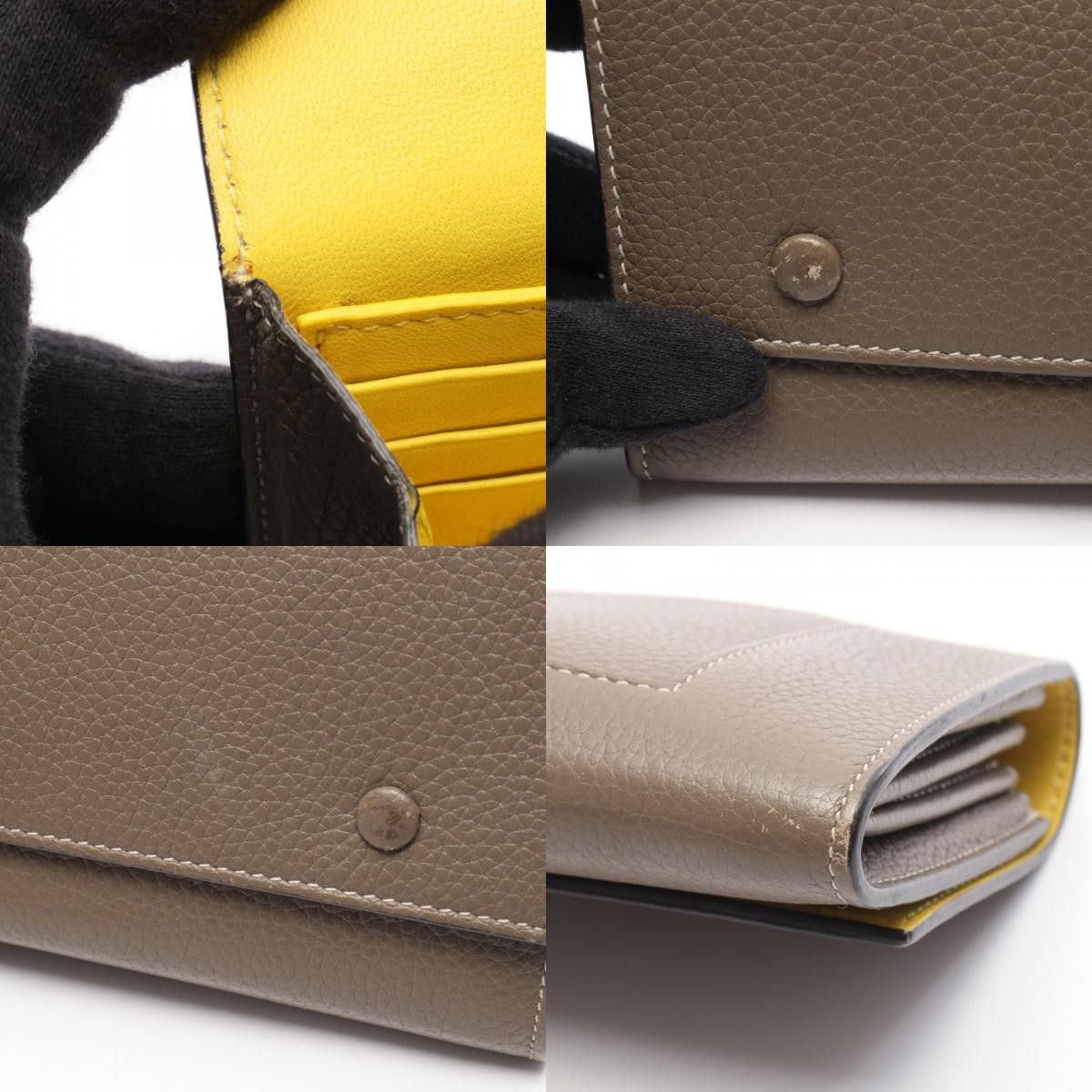Celine Celine CELINE Large Flap Multifunction Leather Long Wallet Leather Long Wallet 101673AFE DUTY FREE for USA Size ONE SIZE - 9 Thumbnail