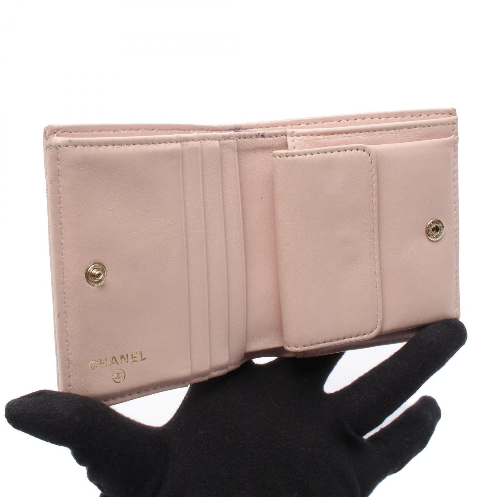 Chanel Chanel CHANEL Matelasse Grained Calf Small Wallet Leather Short Wallet AP3341 DUTY FREE for USA Size ONE SIZE - 3 Thumbnail